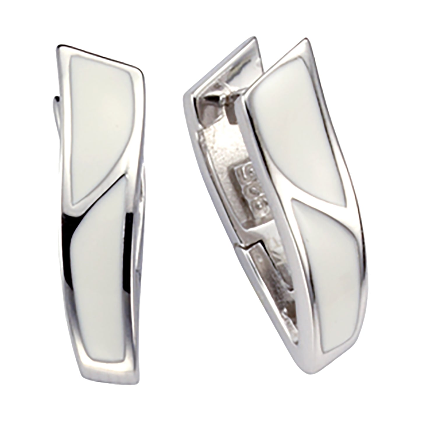 Klappcreolen 925/- Sterling Silber rhodiniert 1,9cm