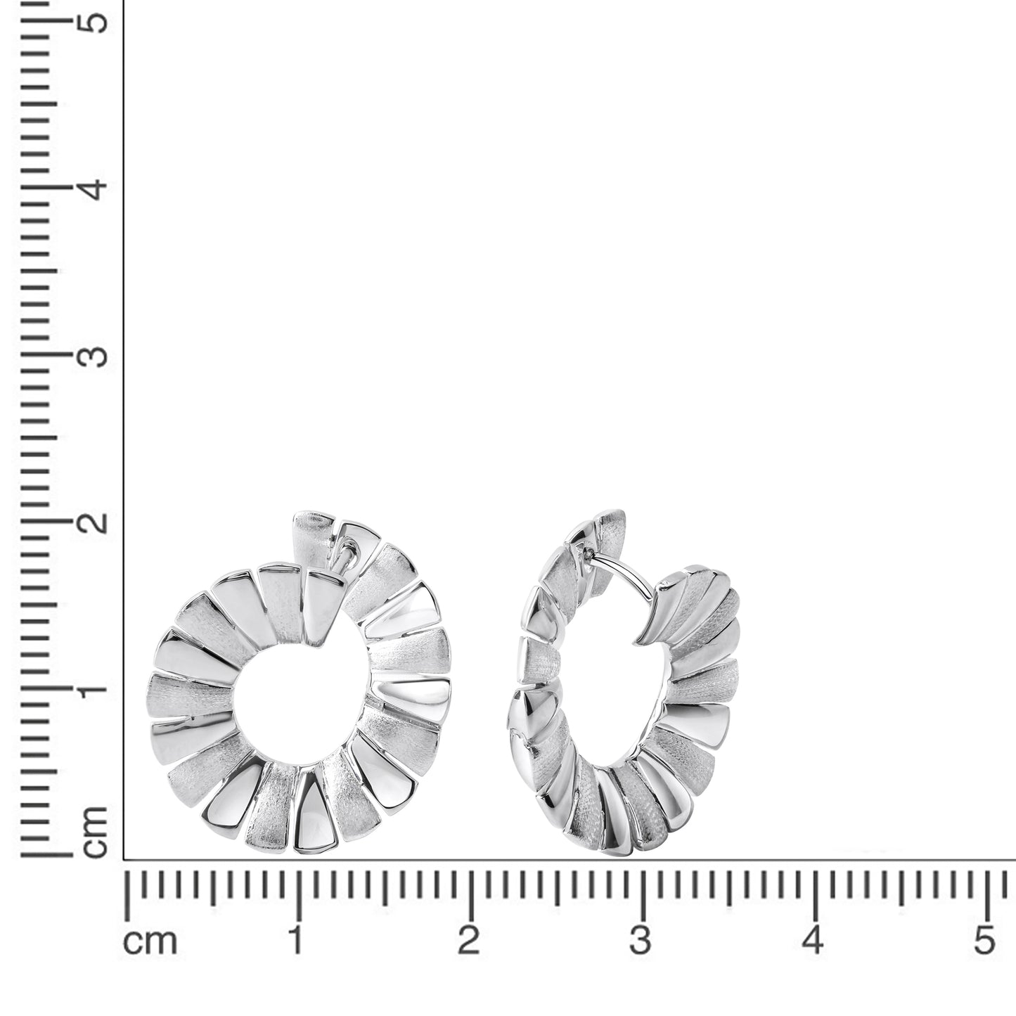 Creolen 925/- Sterling Silber rhodiniert 2,3cm