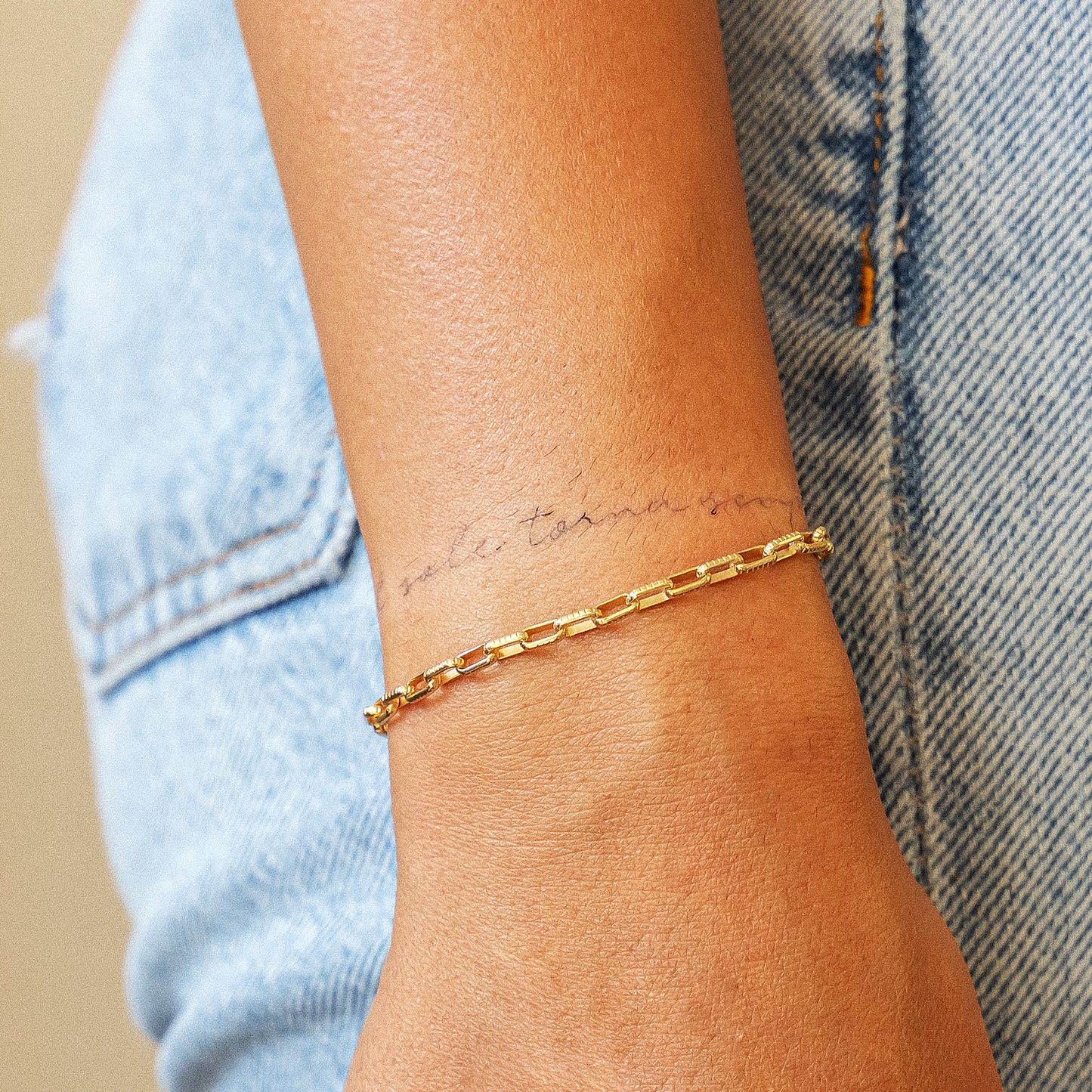 cai Armband Ankerkette 925/- Sterling Silber vergoldet 19cm