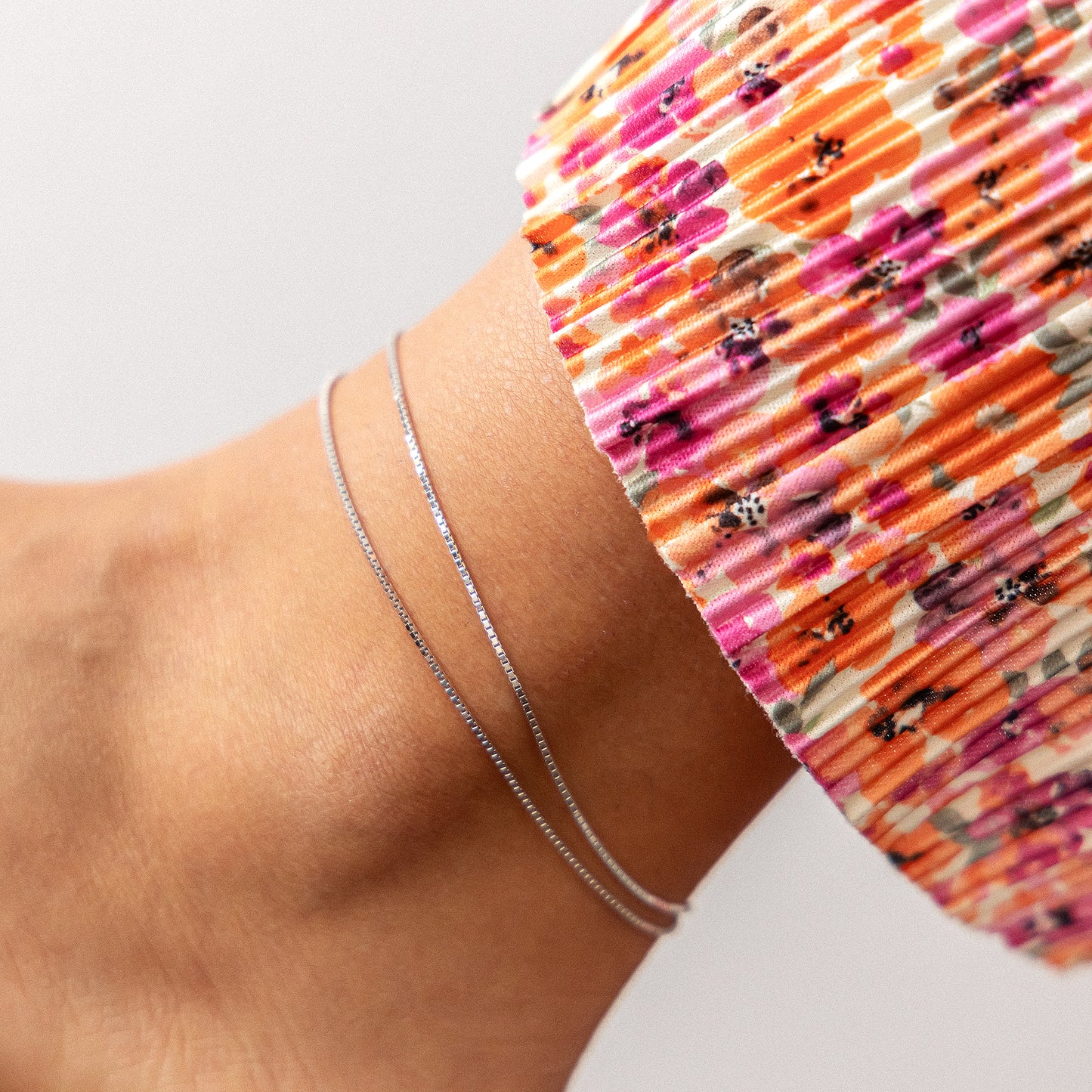 cai Fußkette Venezianerkette 925/- Sterling Silber rhodiniert 25,0cm ohne