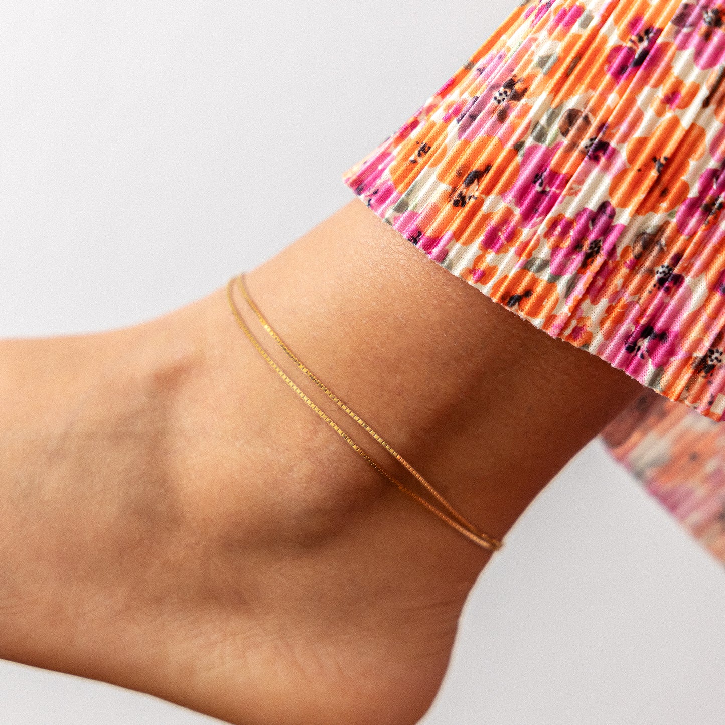 cai Fußkette Venezianerkette 925/- Sterling Silber vergoldet 25,0cm ohne