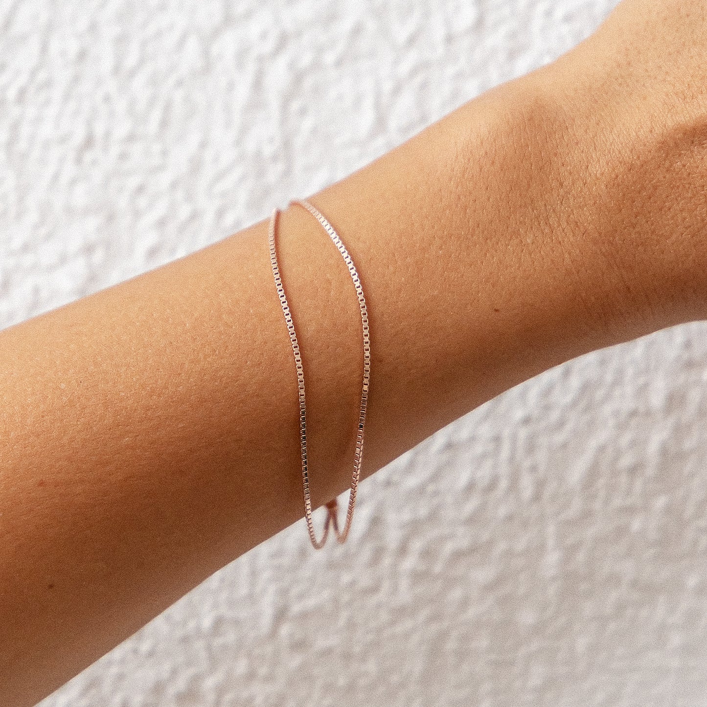 cai Armband Venezianerkette 925/- Sterling Silber rotvergoldet 19,0cm