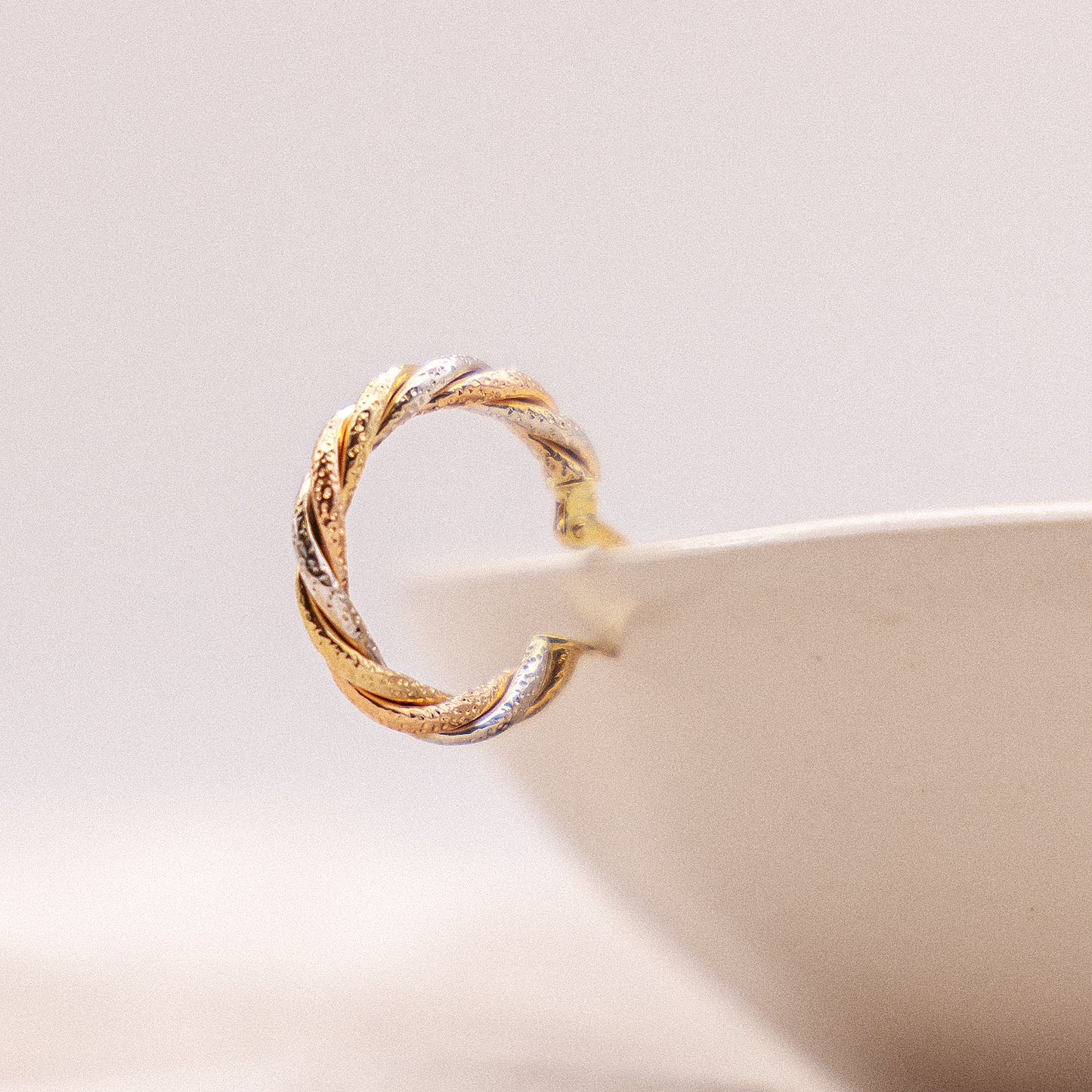 Ohrringe 585/- Gold vergoldet (teil) 2,1cm ohne