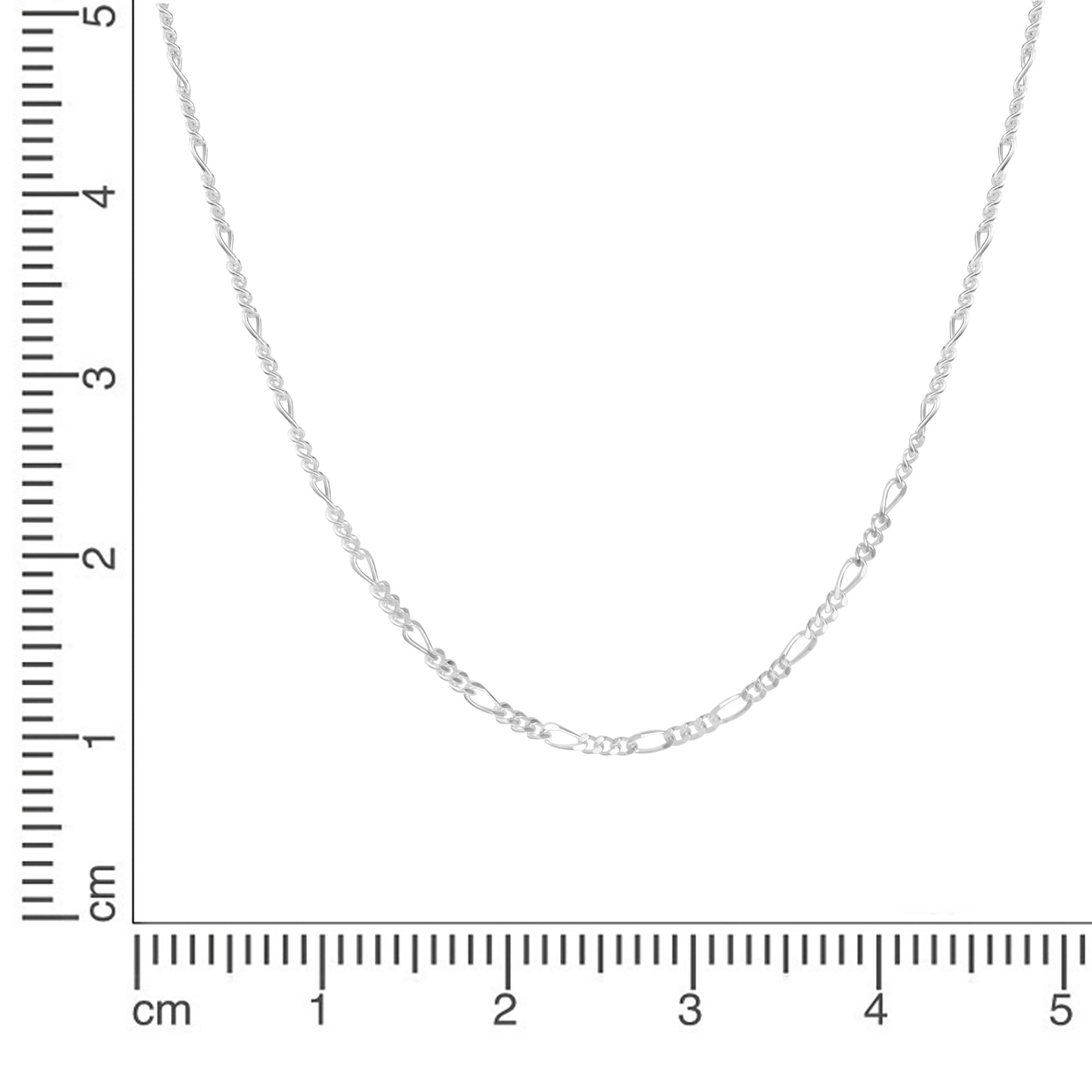 Collier Figarokette 925/- Sterling Silber versilbert 50cm