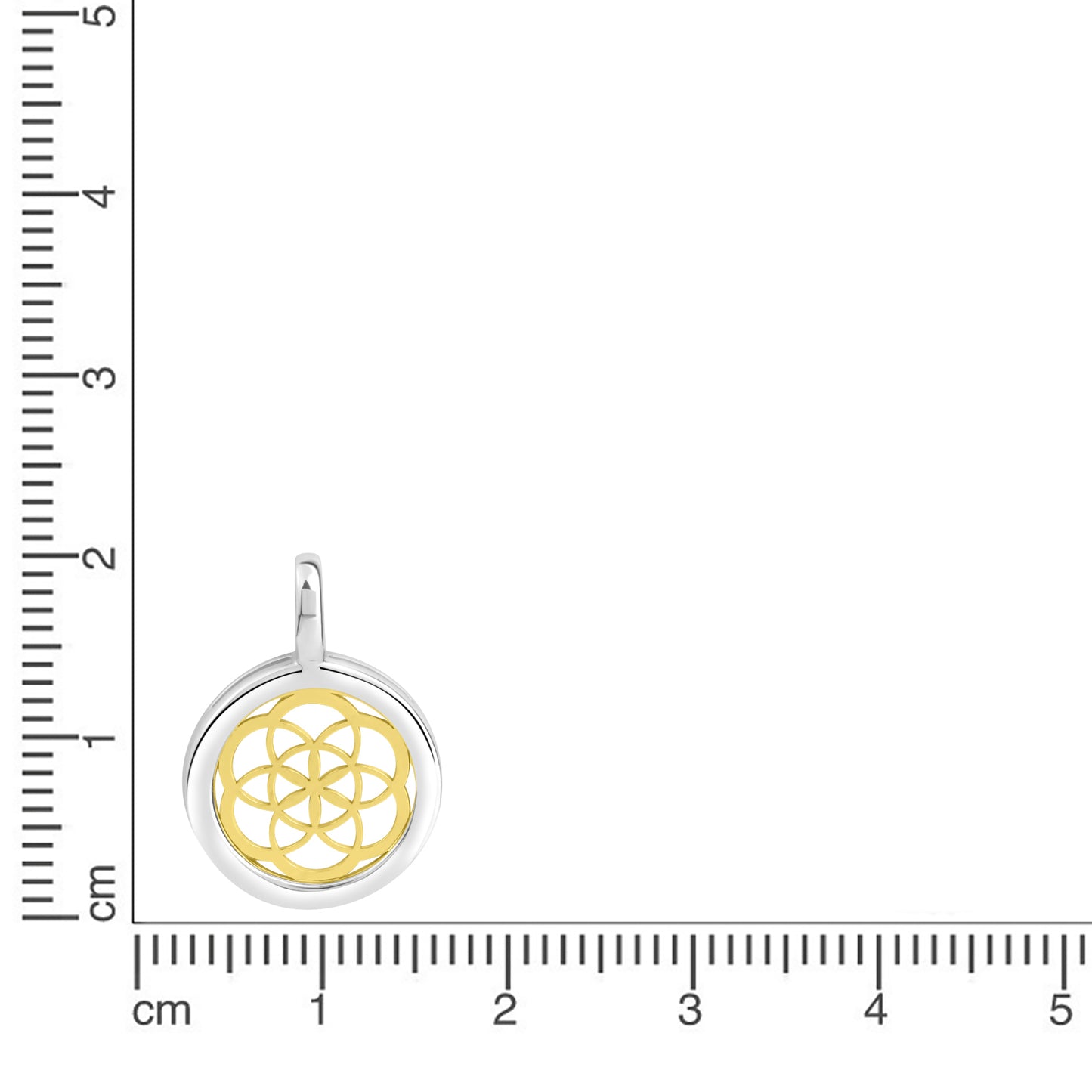 Anhänger 925/- Sterling Silber vergoldet (teil) 2,5cm Perlmutt