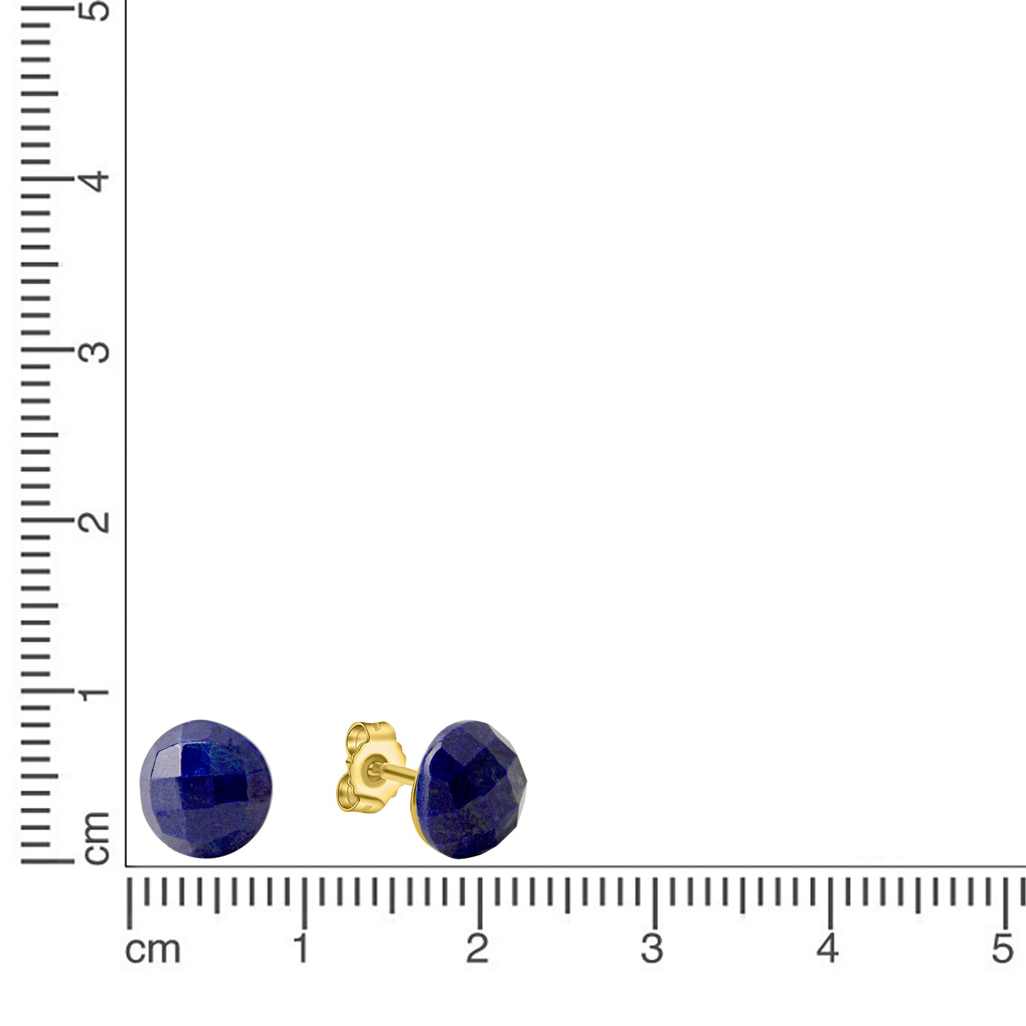 Ohrring 925 Silber vergoldet 925/- Sterling Silber vergoldet 1,0cm Lapislazuli