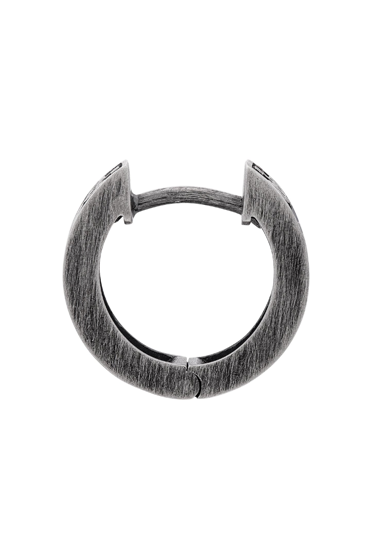 cai Single Creole 925 Silber matt oxidiert 925/- Sterling Silber oxidiert 1,4cm