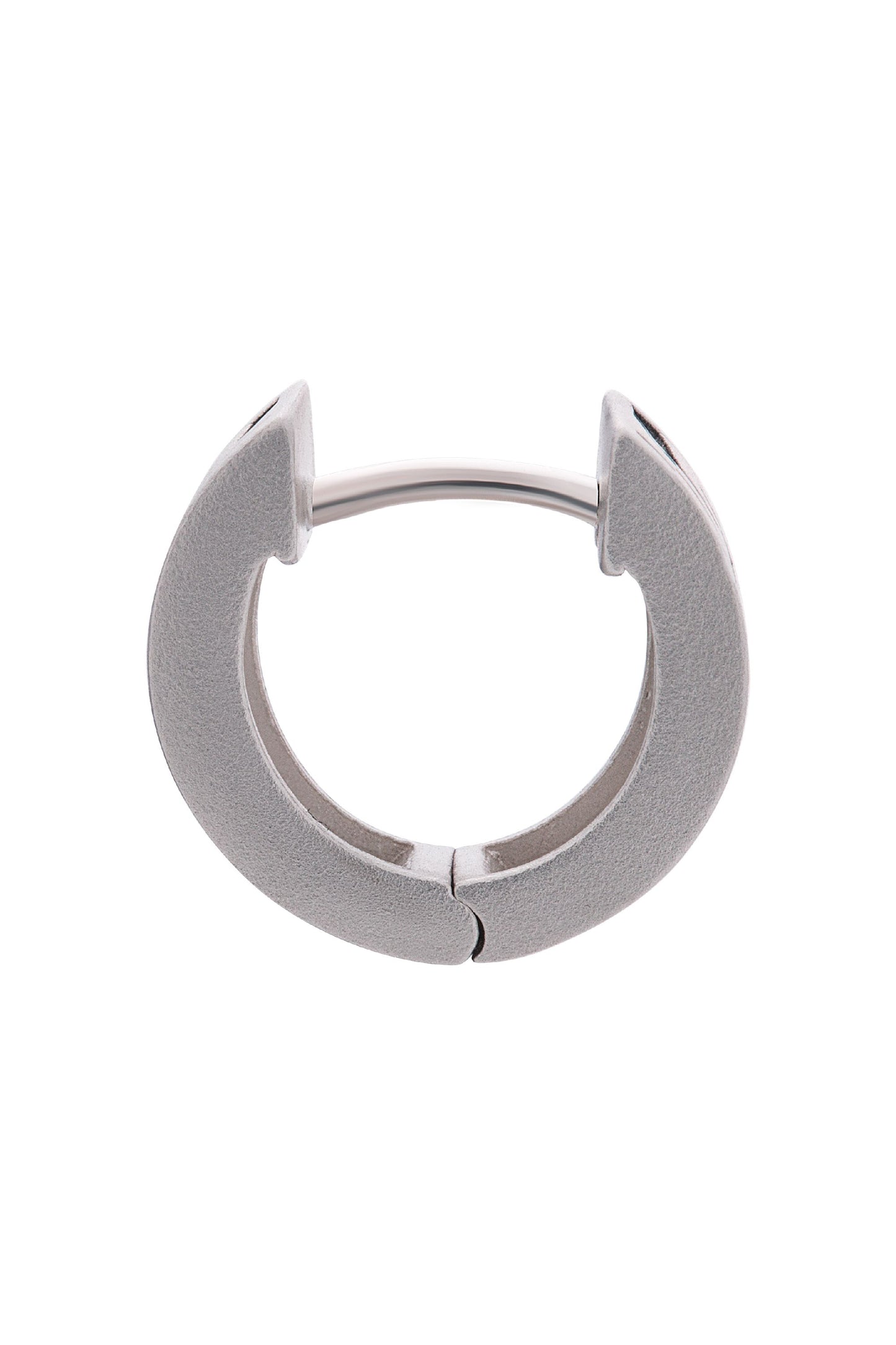 cai Single Creole 925 Silber matt oxidiert 925/- Sterling Silber oxidiert 1,3cm