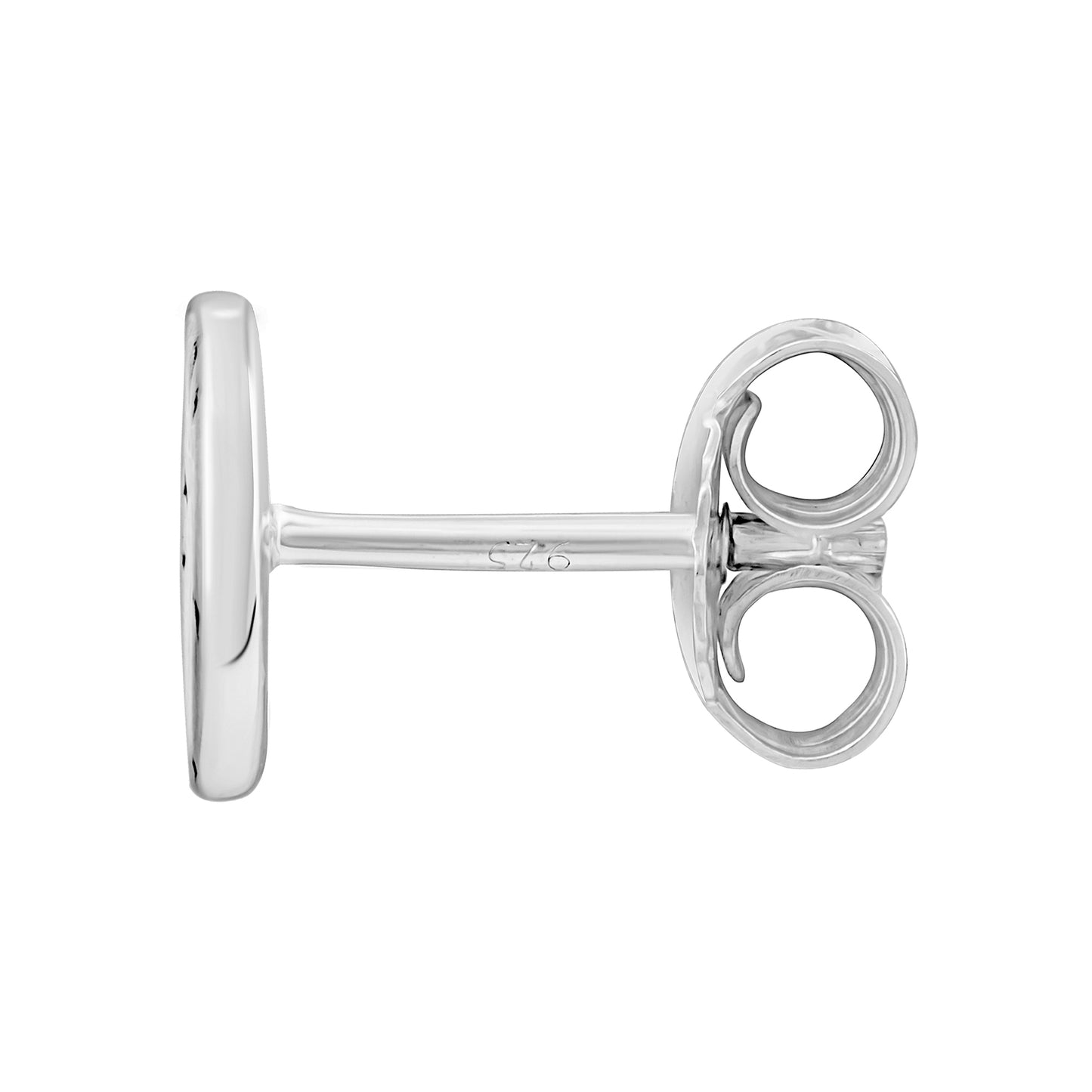 cai Single Ohrstecker Silber 925 rhodiniert Spinne 925/- Sterling Silber oxidiert 0,7cm ohne Stein