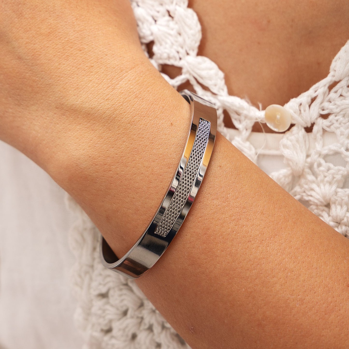 Armreif keine / nicht relevant Edelstahl 21cm