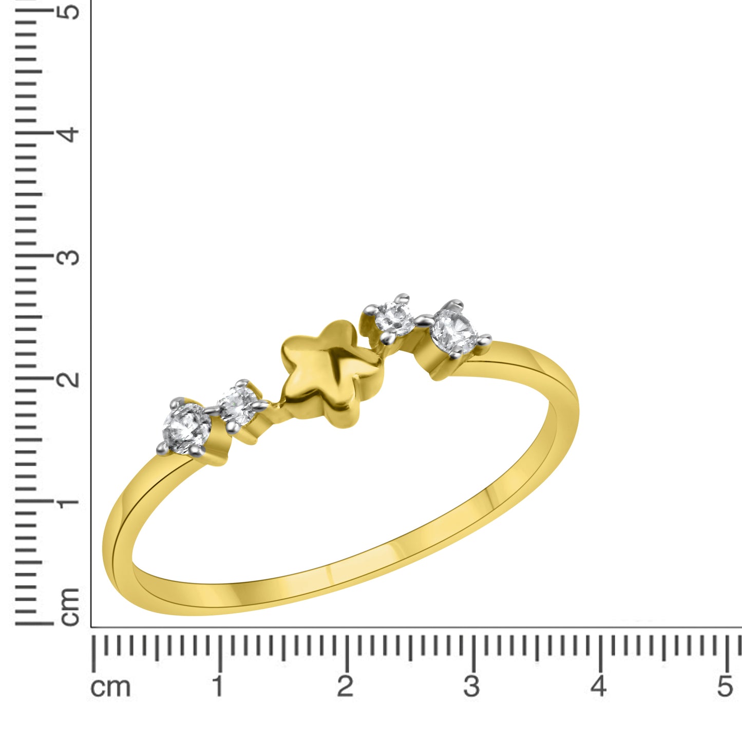 Ring 375/- Gold rhodiniert (teil) Zirkonia