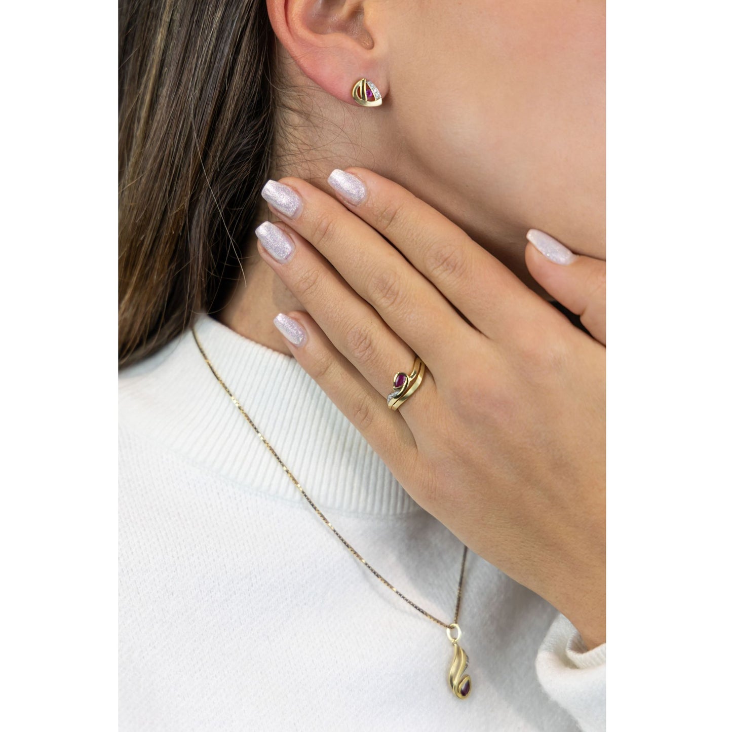 Ring 333/- Gold Rubin