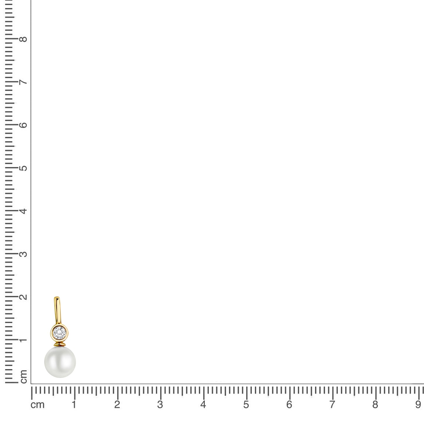 Anhänger 333/- Gold 1,9cm Zirkonia