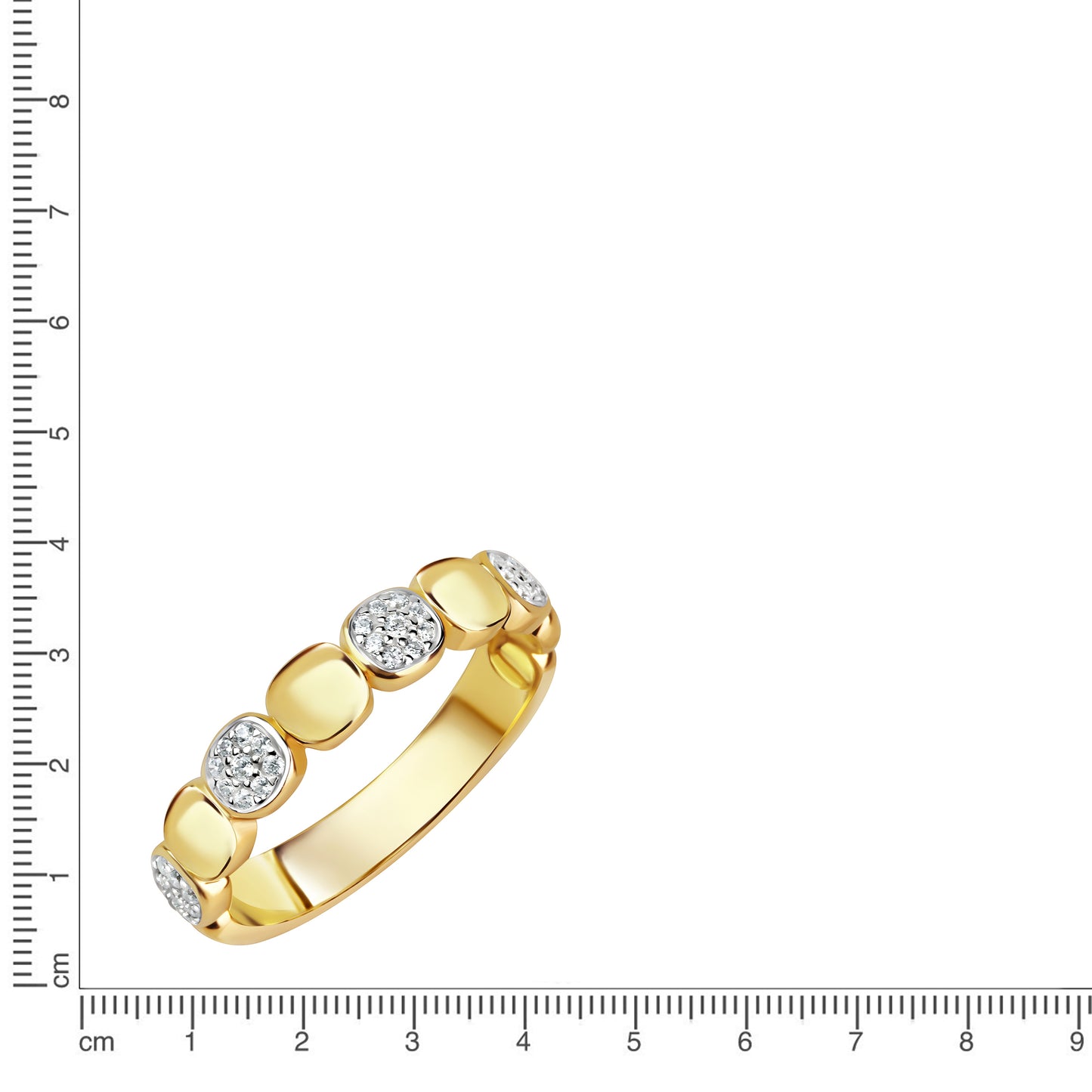 Ring 925/- Sterling Silber Vergoldet Zirkonia