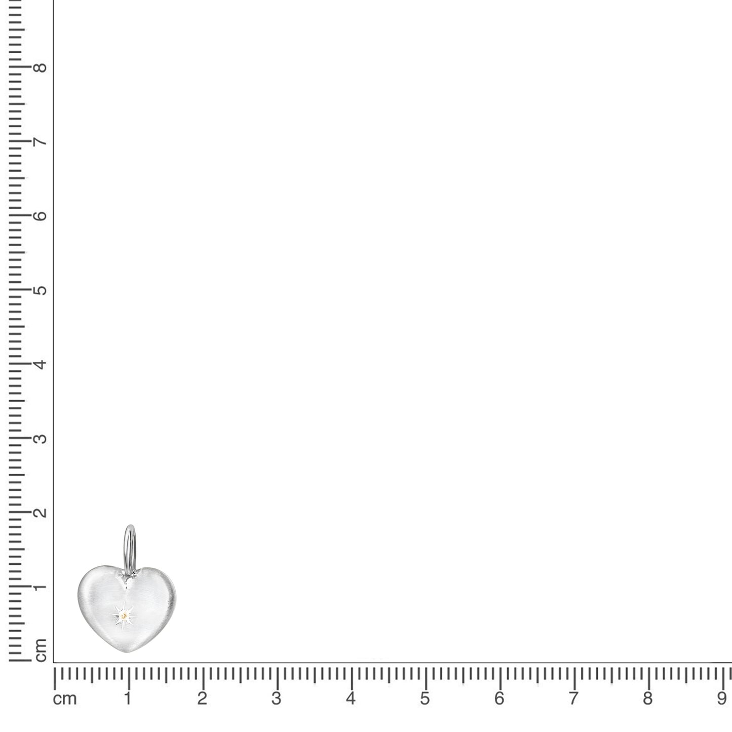 Anhänger 925/- Sterling Silber Rhodiniert 1,6cm Zirkonia