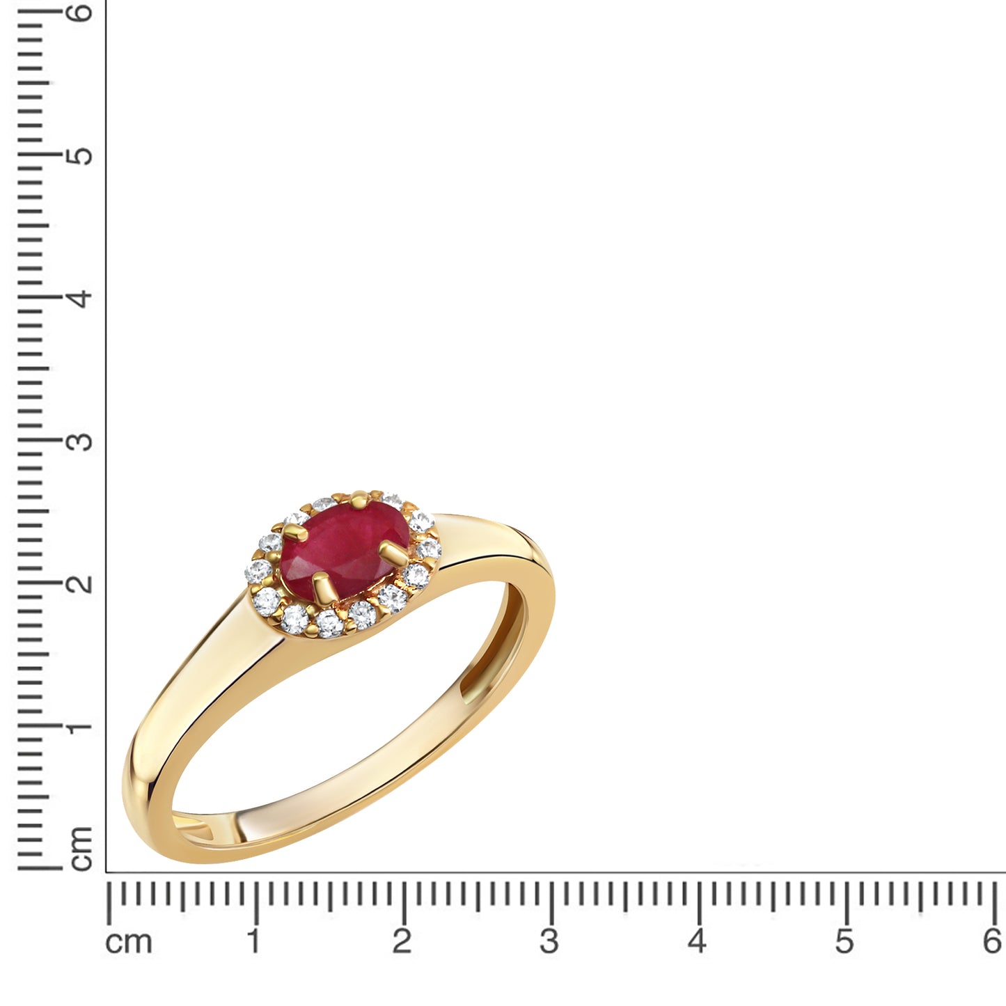 Ring 333/- Gold Rubin