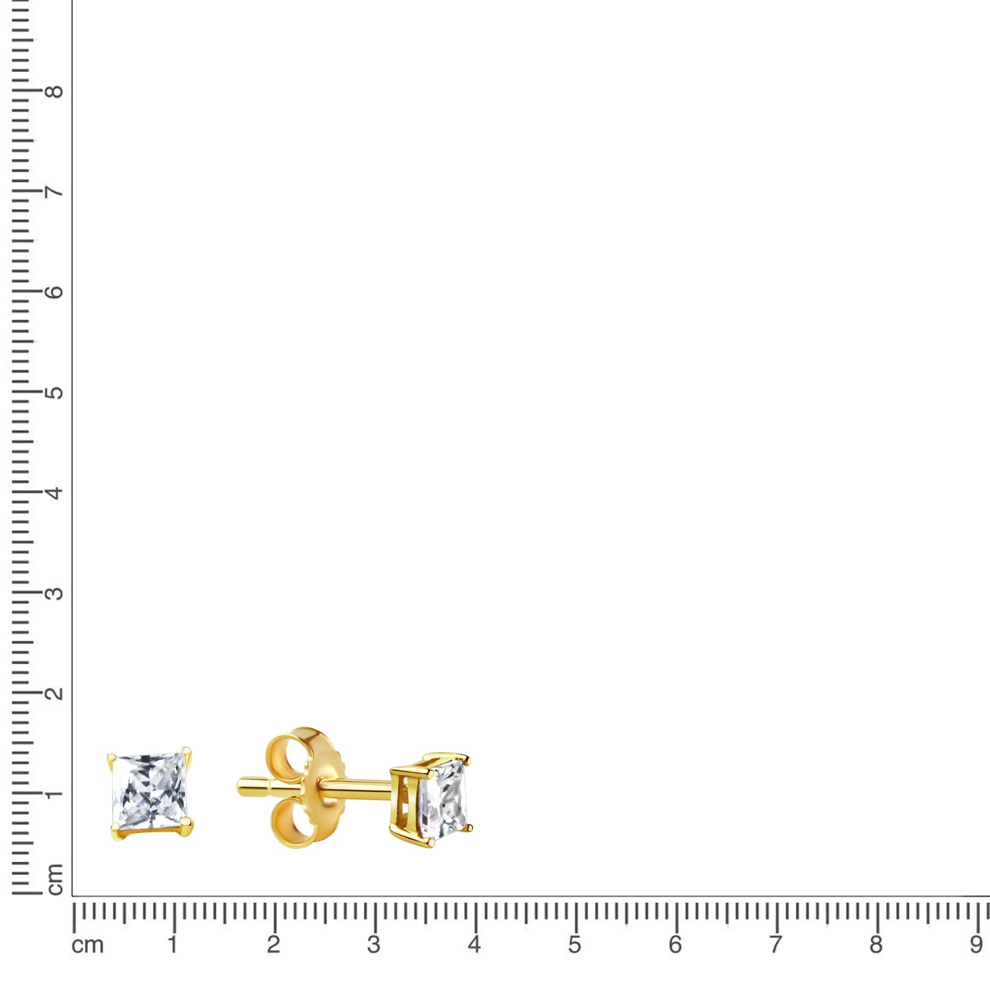 Ohrstecker 333/- Gold 0,4cm Zirkonia
