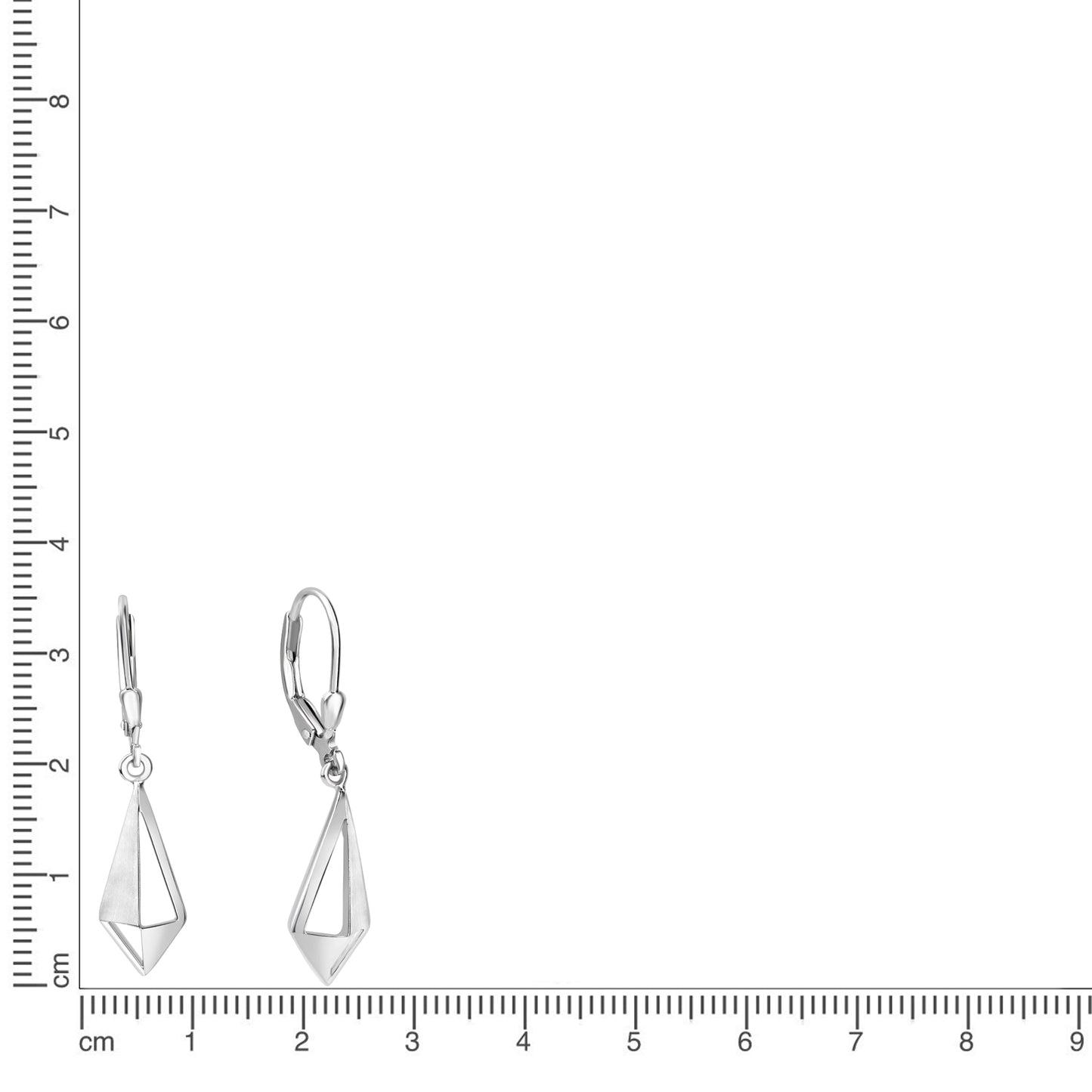 Ohrhänger 925/- Sterling Silber rhodiniert 3,6cm