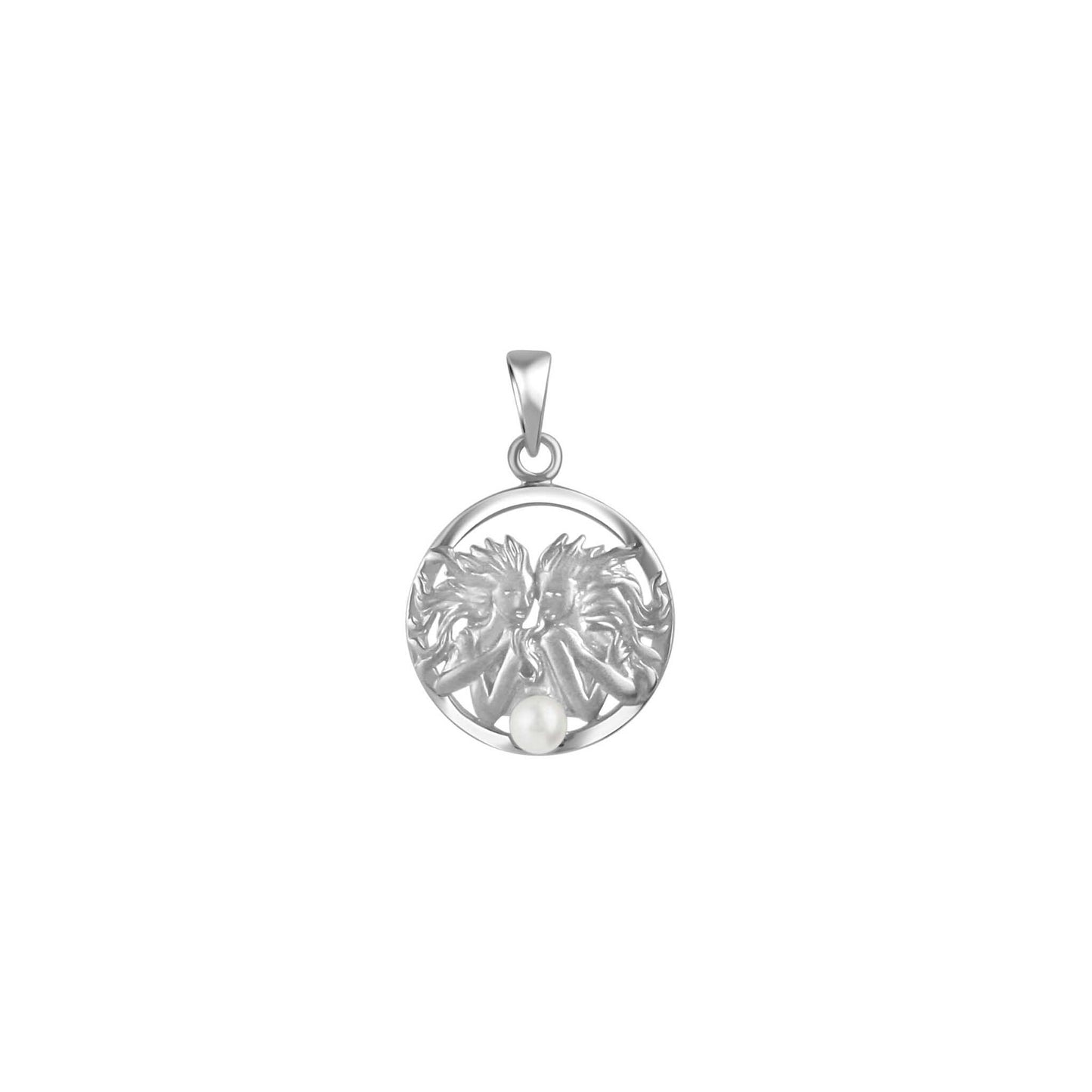 Anhänger 925/- Sterling Silber Rhodiniert 2,1cm Perle