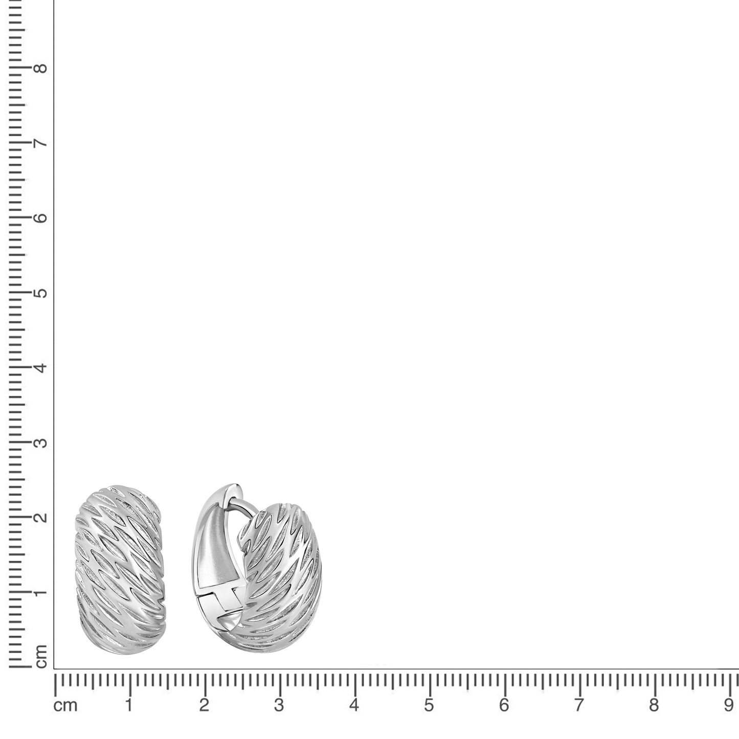 Creolen 925/- Sterling Silber rhodiniert 1,5cm