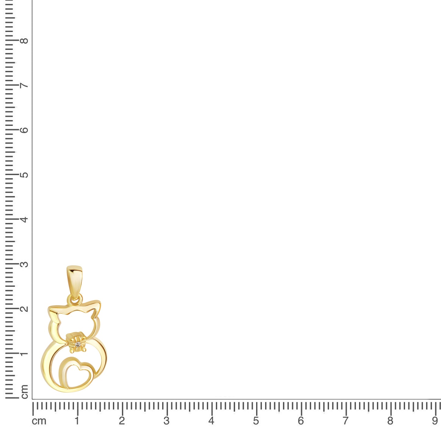 Anhänger 925/- Sterling Silber vergoldet 2,3cm Zirkonia