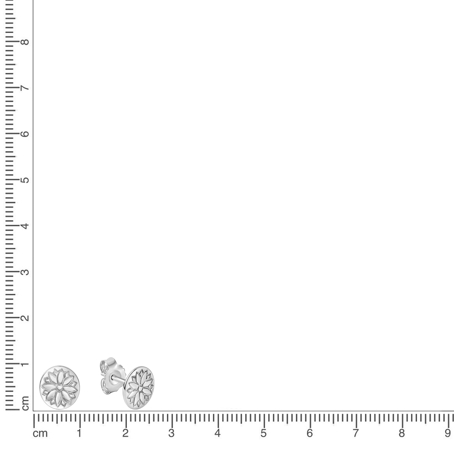 Ohrstecker 925/- Sterling Silber rhodiniert 0,7cm