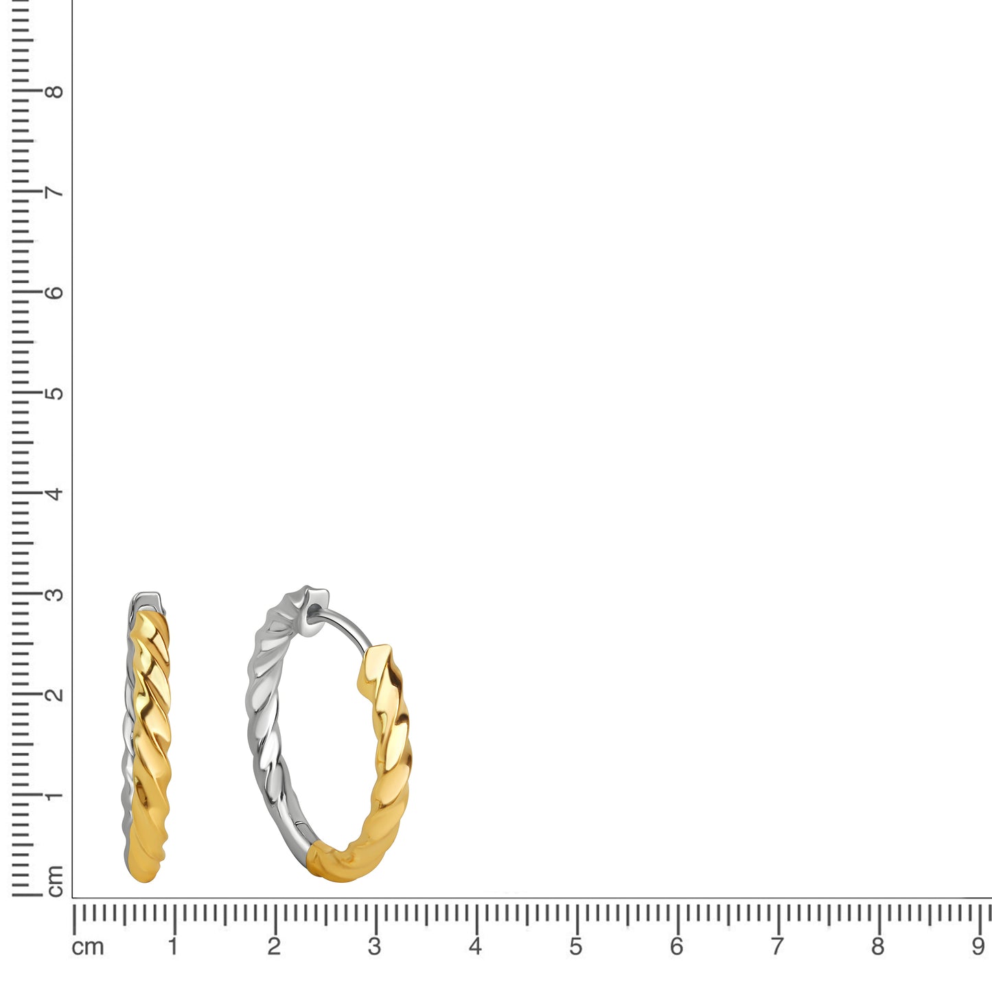 Creolen 925/- Sterling Silber vergoldet (teil) 1,6cm