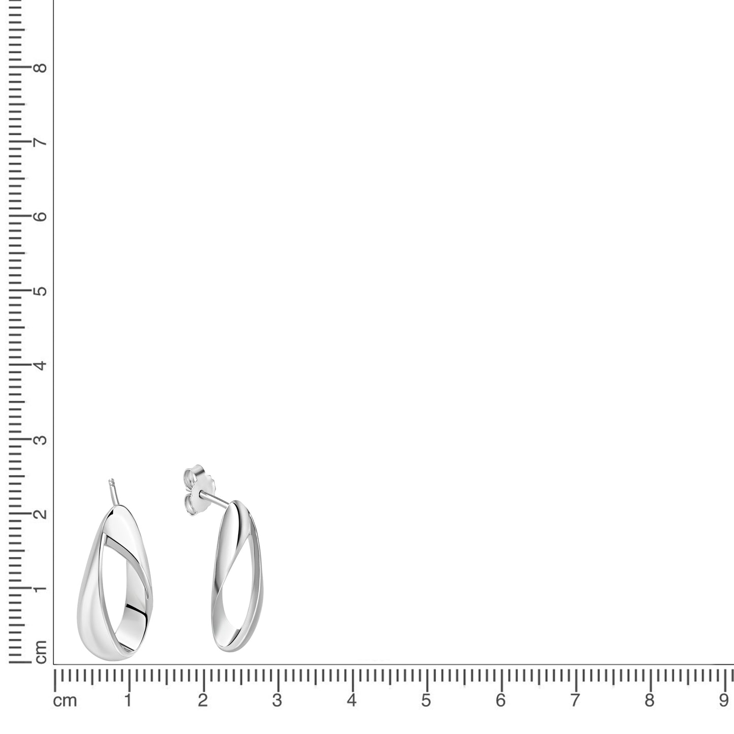 Ohrhänger 925/- Sterling Silber Rhodiniert 2,2cm