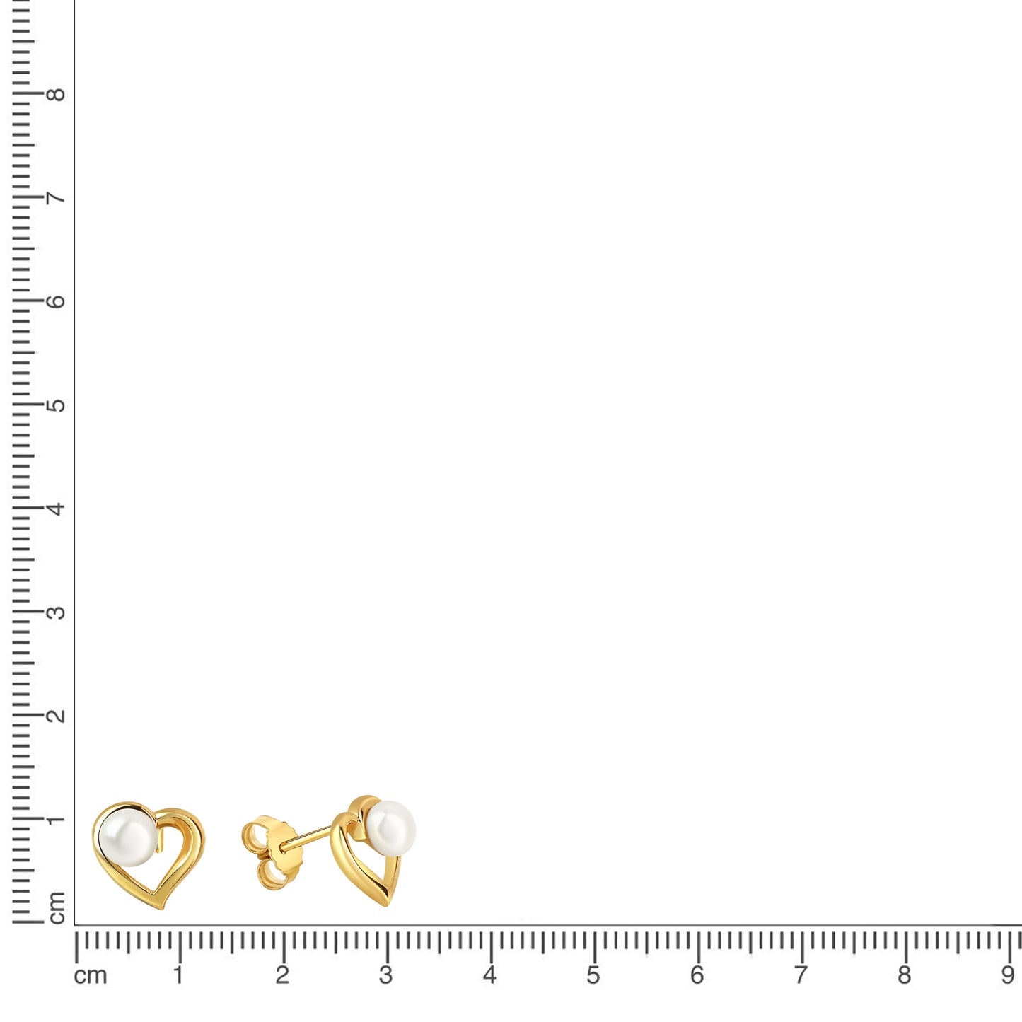 Ohrstecker 925/- Sterling Silber vergoldet 1,0cm Süßwasserzuchtperle