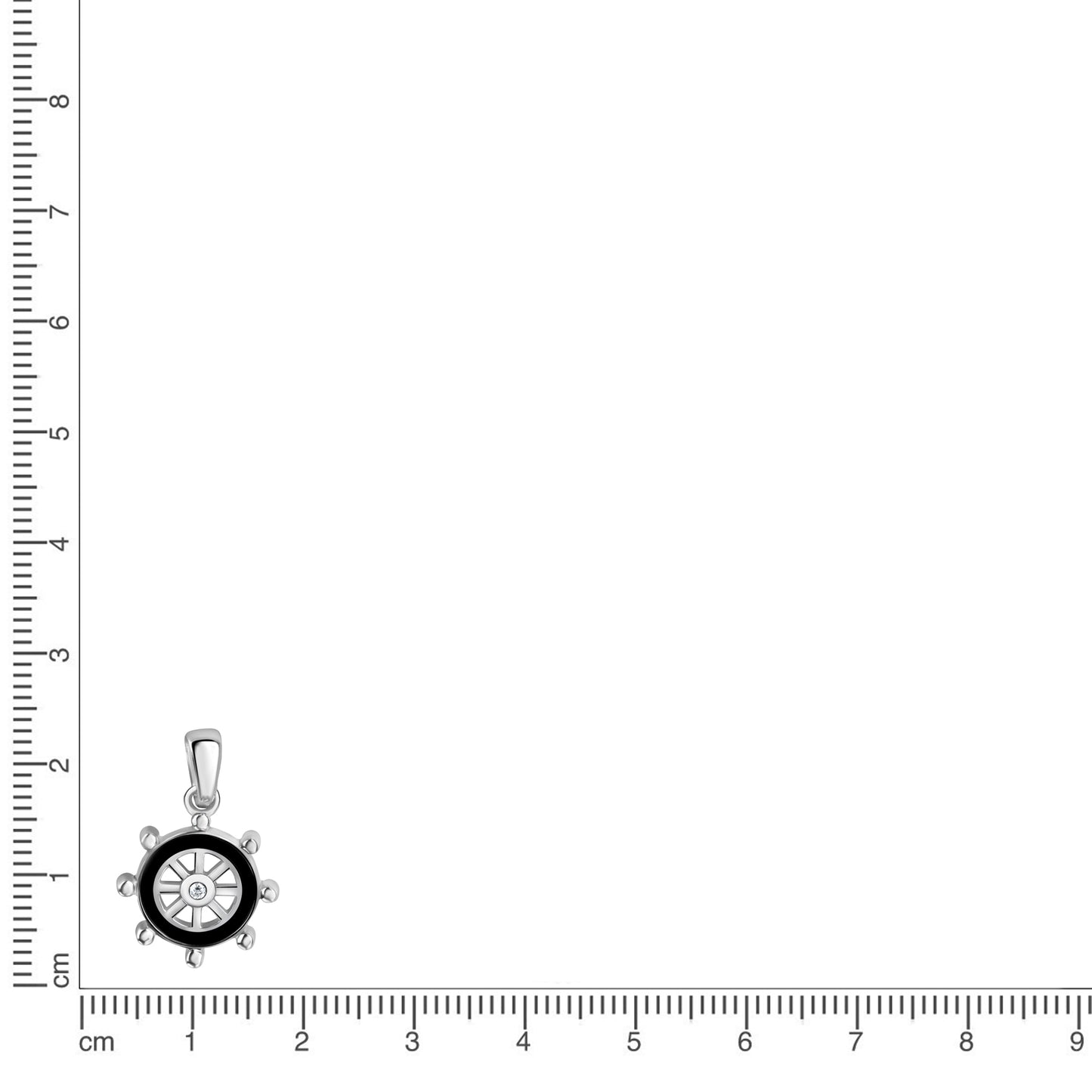 Anhänger 925/- Sterling Silber Rhodiniert 1,8cm Zirkonia