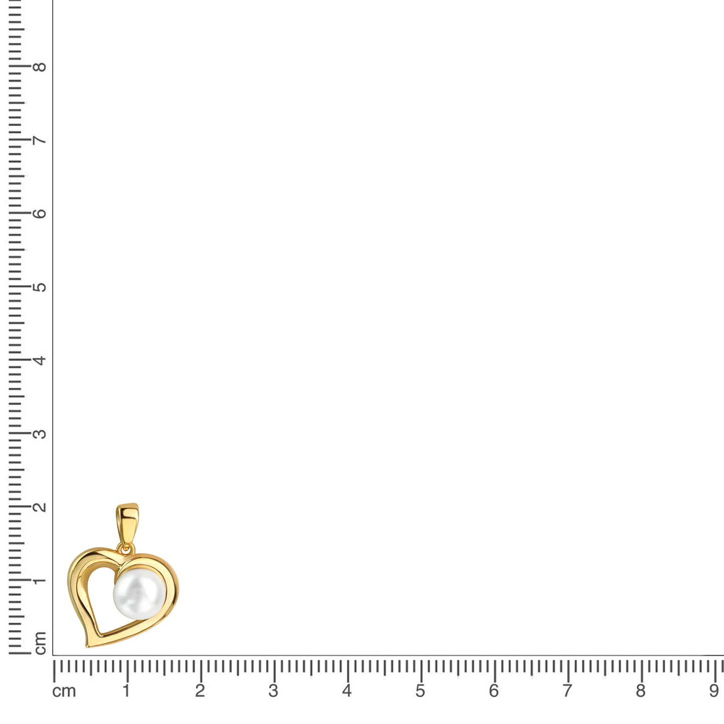 Anhänger 925/- Sterling Silber vergoldet 1,9cm Süßwasserzuchtperle