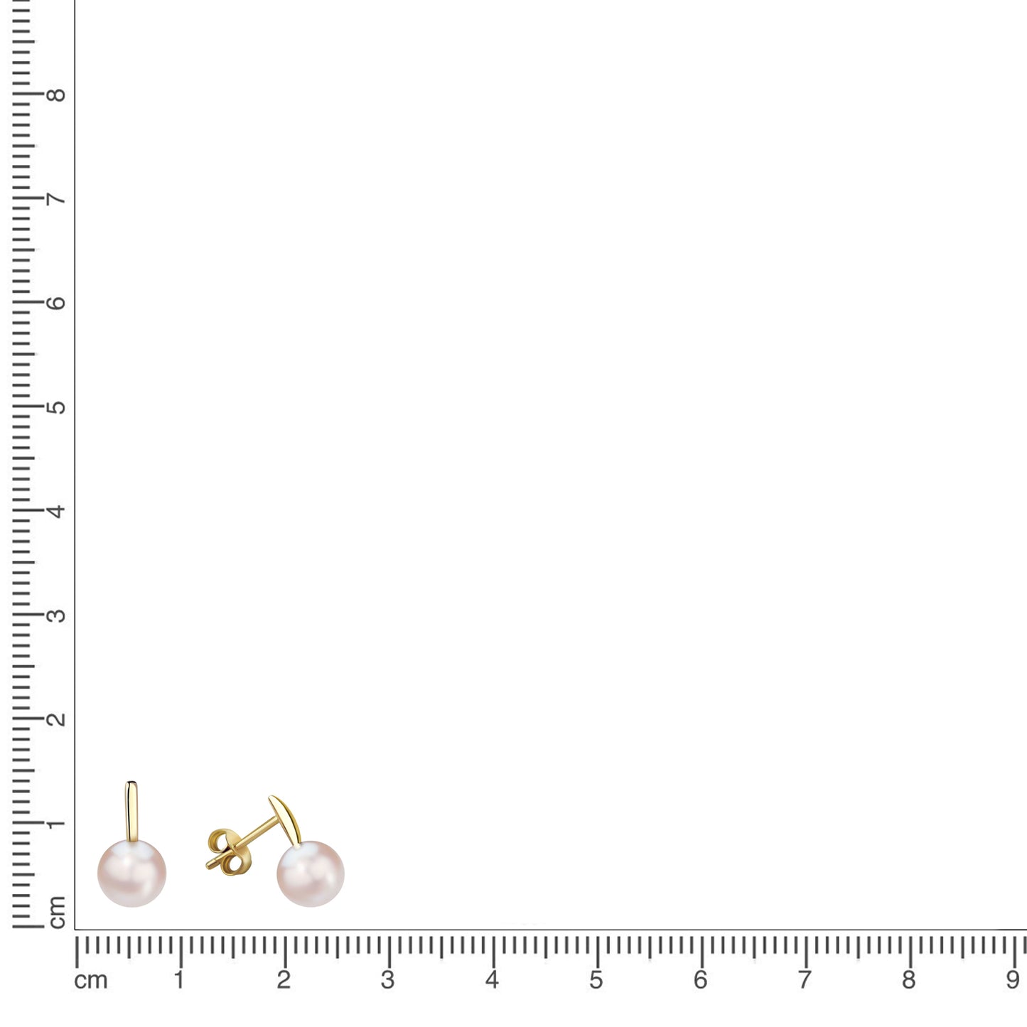 Ohrstecker 375/- Gold 1,3cm Süßwasserzuchtperle