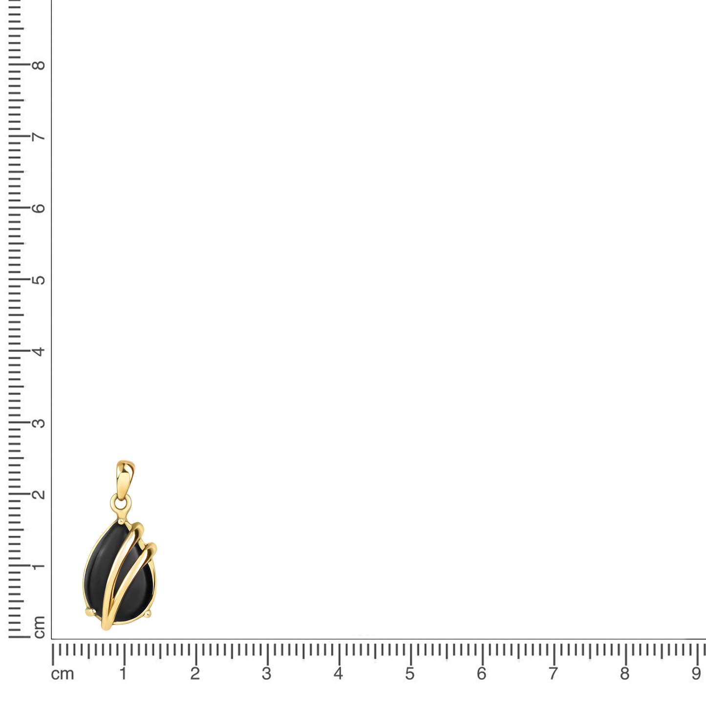 Anhänger 375/- Gold 1,8cm Onyx