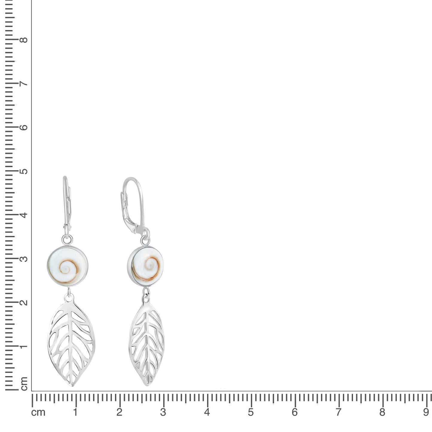 Ohrhänger 925/- Sterling Silber rhodiniert 5,2cm Meeresauge