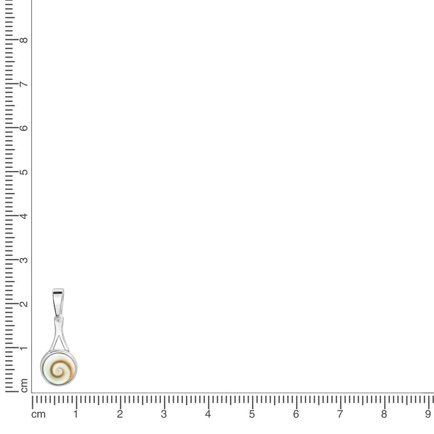 Anhänger 925/- Sterling Silber rhodiniert 2,3cm Meeresauge