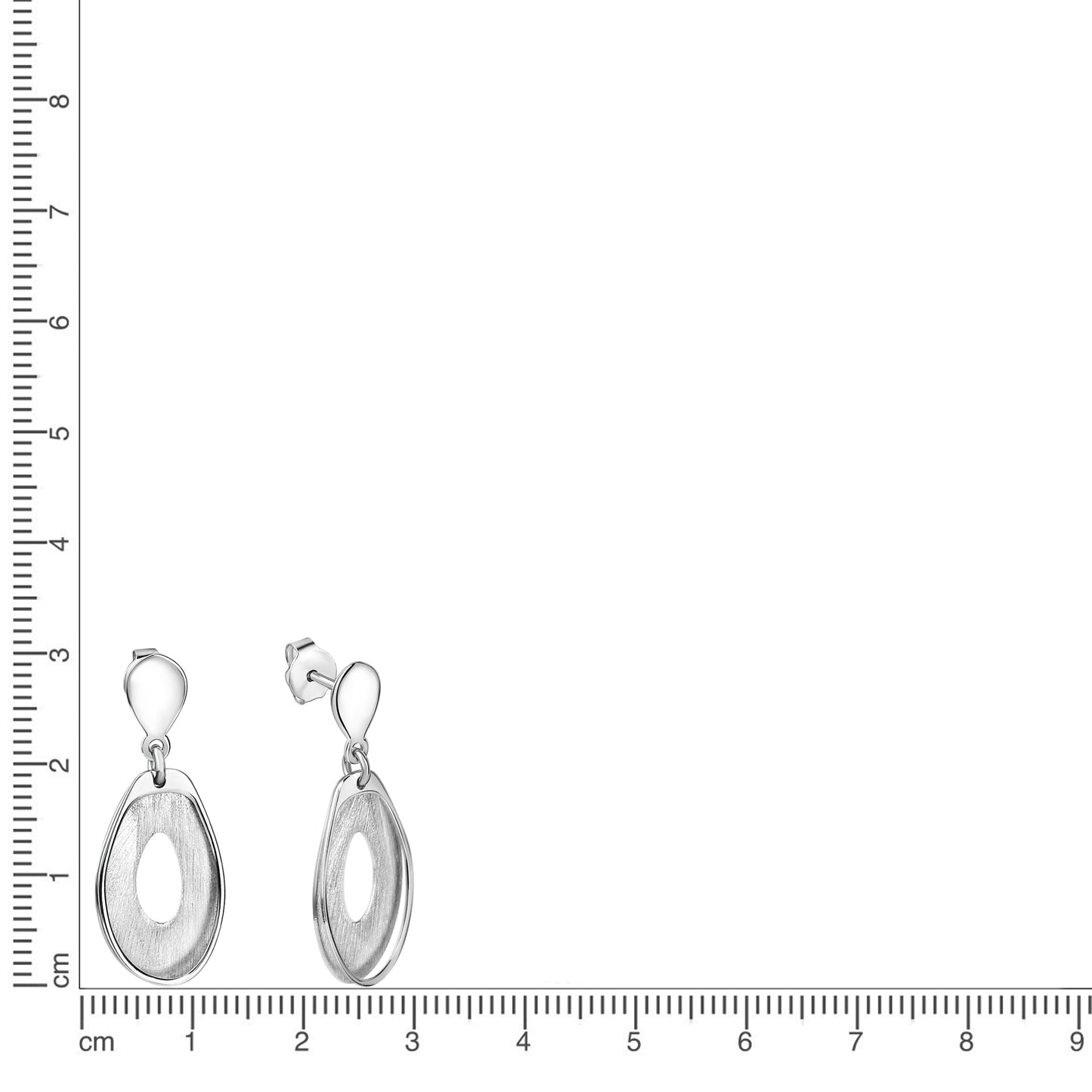 Ohrhänger 925/- Sterling Silber Rhodiniert 3,0cm