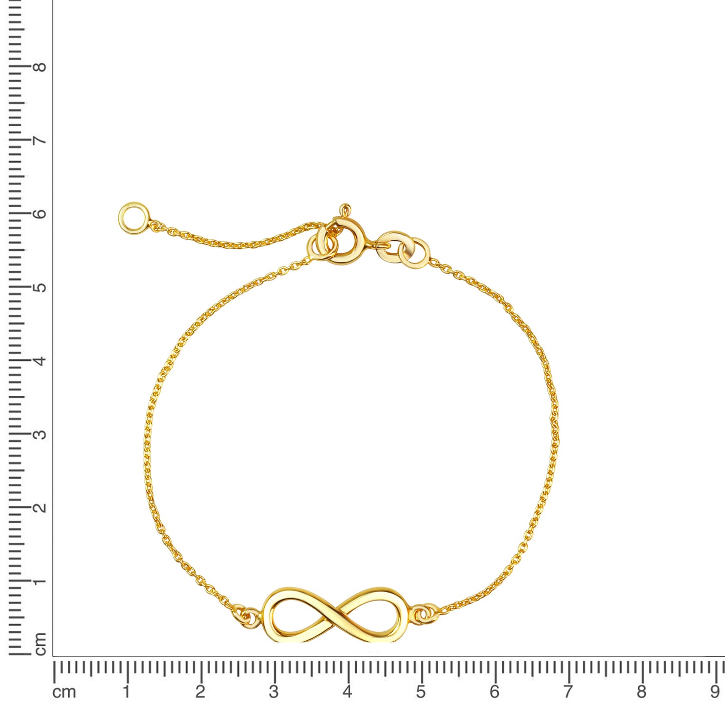 Armband Ankerkette 925/- Sterling Silber vergoldet 19,0cm