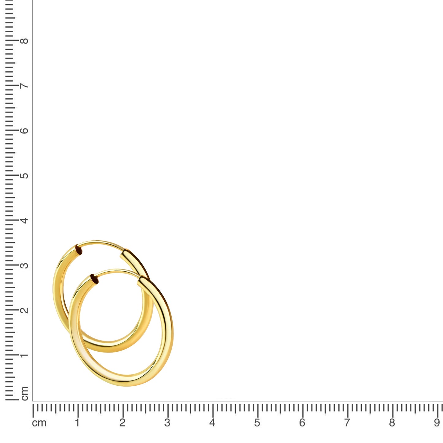 Creolen 925/- Sterling Silber vergoldet 3,0cm