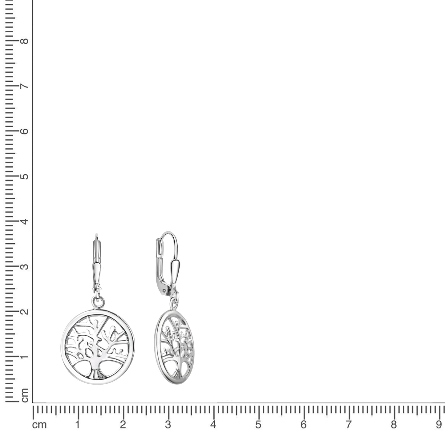 Ohrhänger 925/- Sterling Silber Rhodiniert 3,5cm