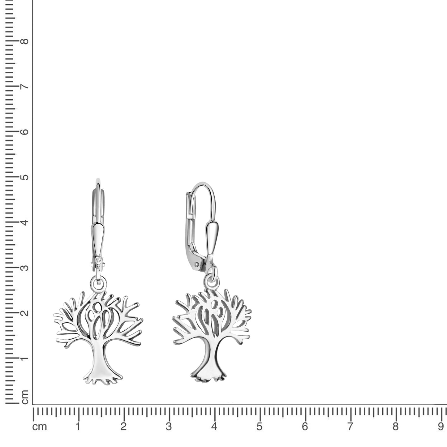 Ohrhänger 925/- Sterling Silber Rhodiniert 3,0cm