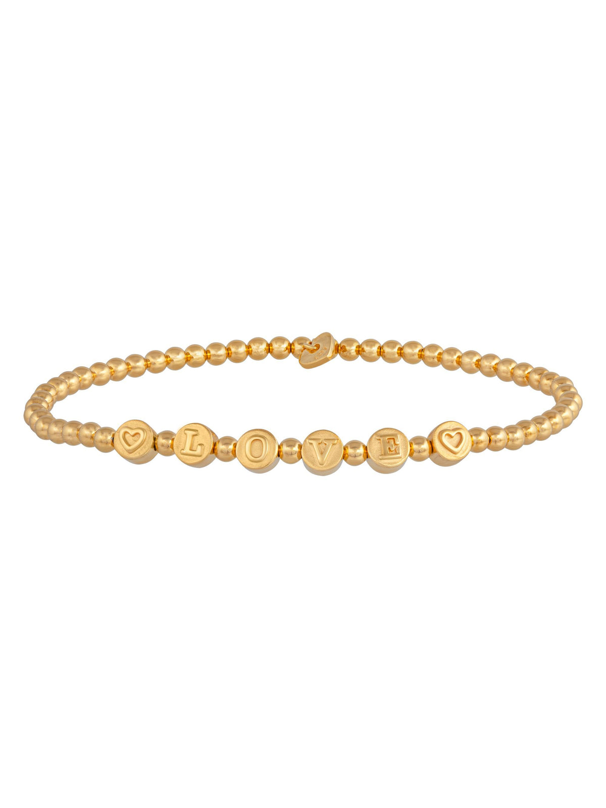 cai love Stretch-Armband Phantasiekette 925/- Sterling Silber vergoldet 16cm