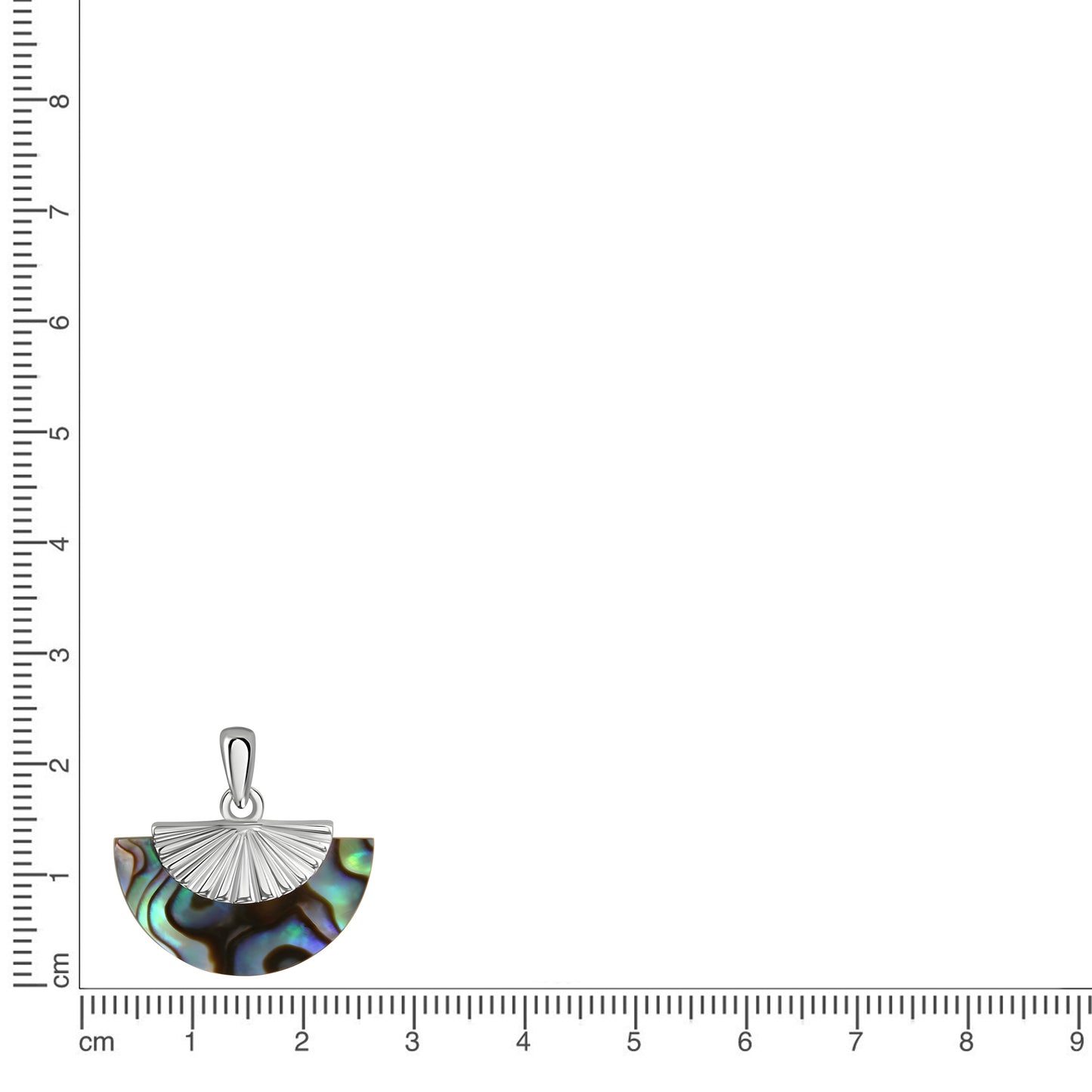 Anhänger 925/- Sterling Silber rhodiniert 2,2cm Abalone
