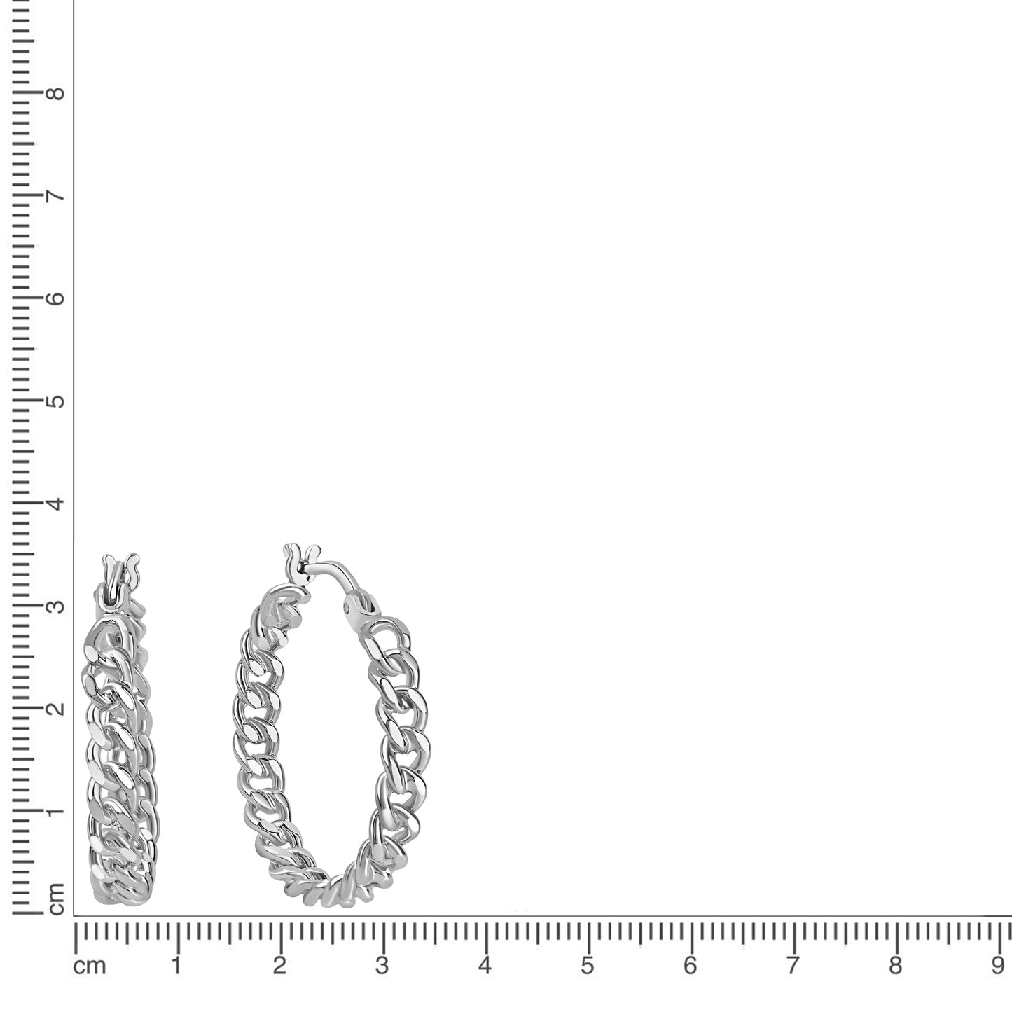 Creolen 925/- Sterling Silber Rhodiniert 2,4cm