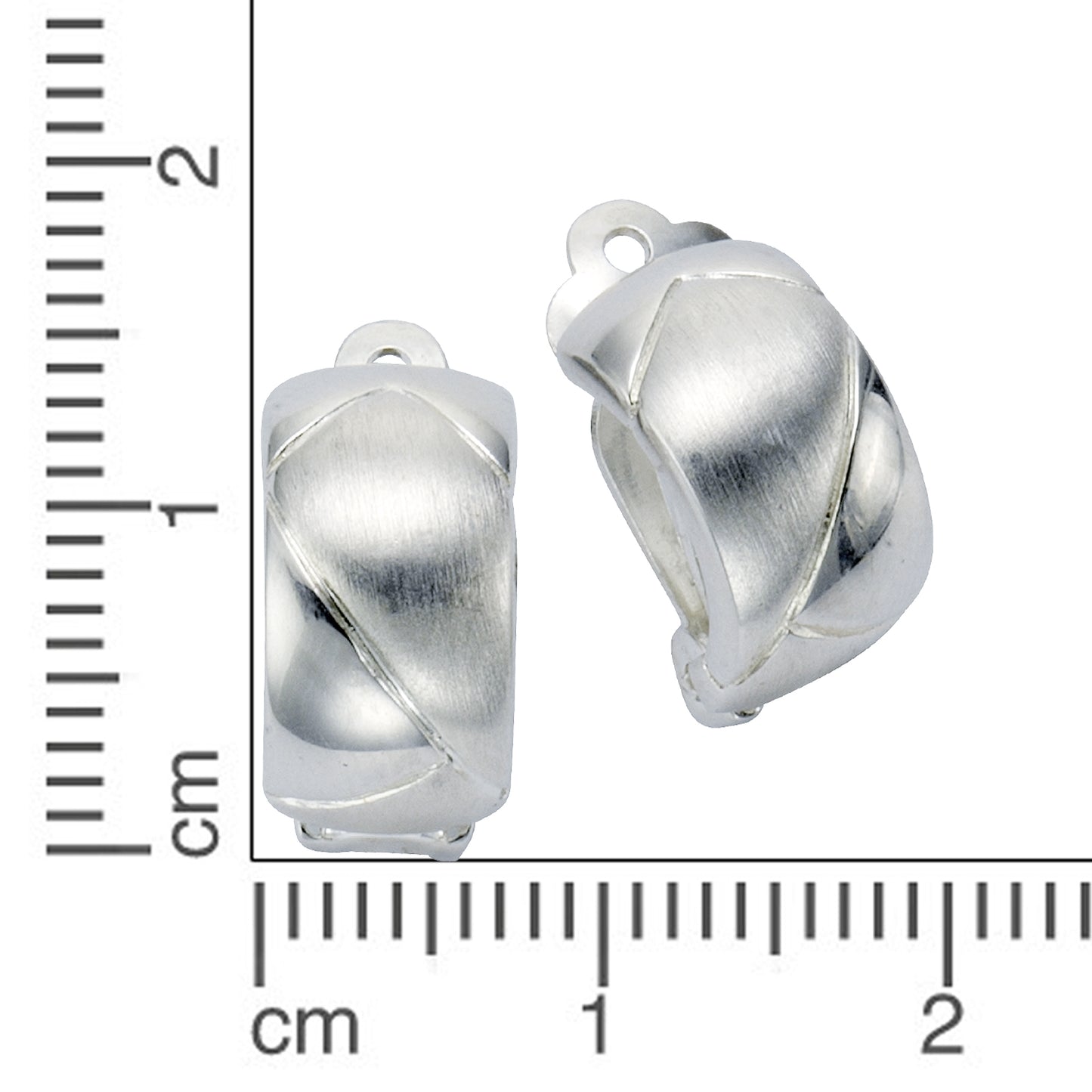 Ohrhänger 925/- Sterling Silber rhodiniert 1,5cm