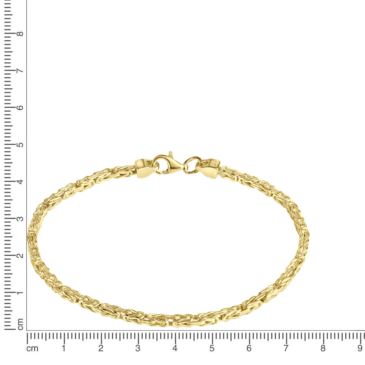 Armband Königskette 925/- Sterling Silber vergoldet 21cm