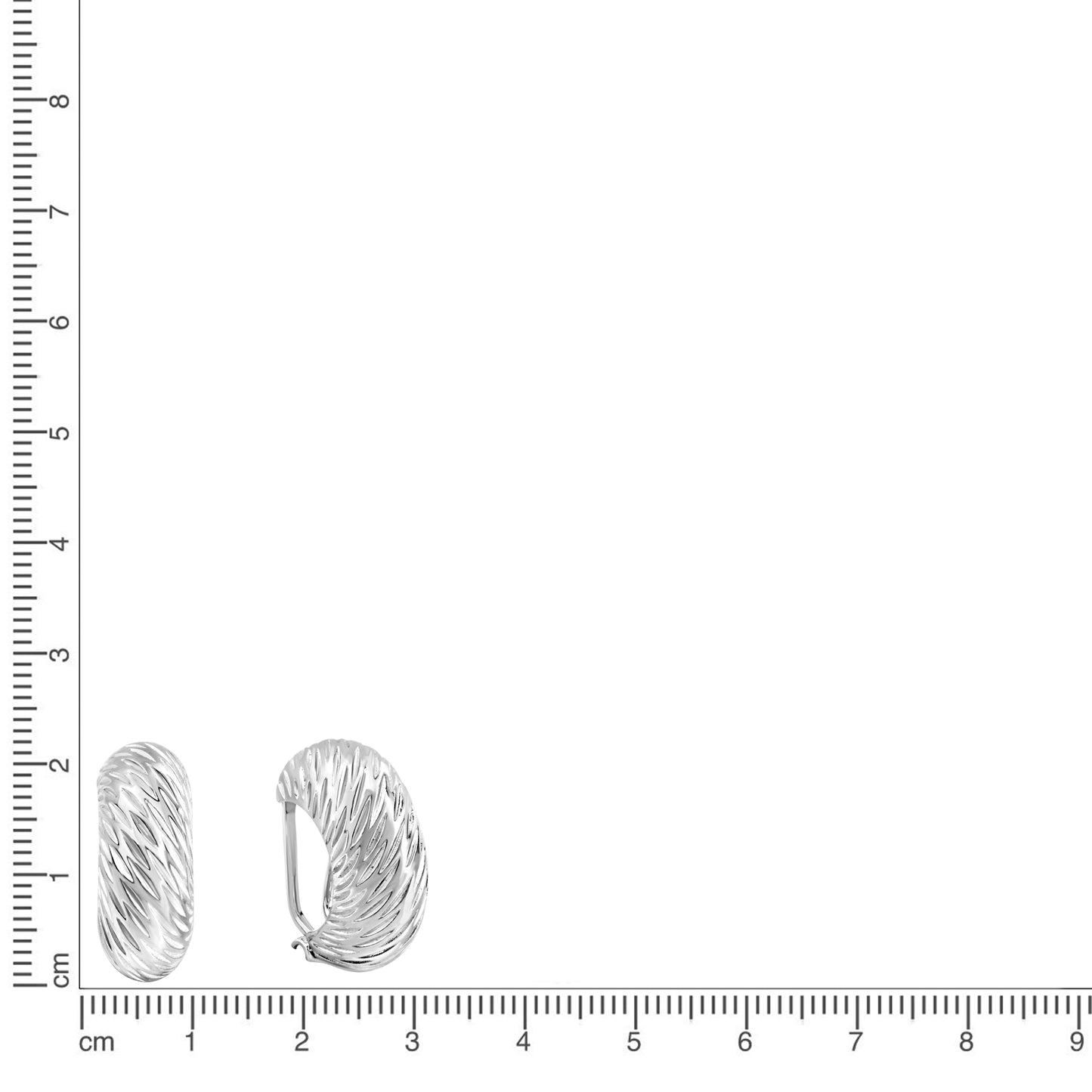 Ohrclip 925/- Sterling Silber rhodiniert 1,9cm