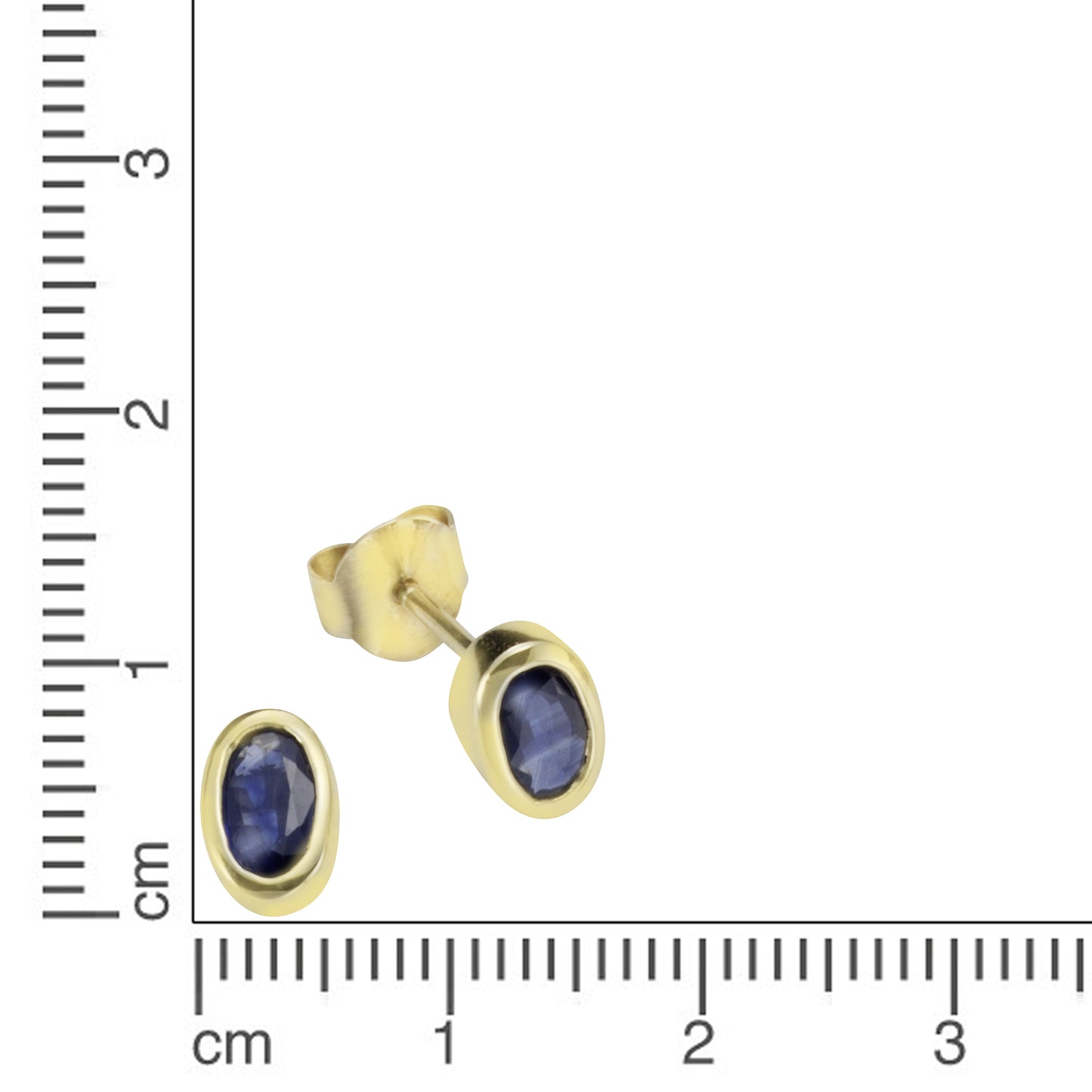 Ohrstecker 585/- Gold 0,7cm Saphir