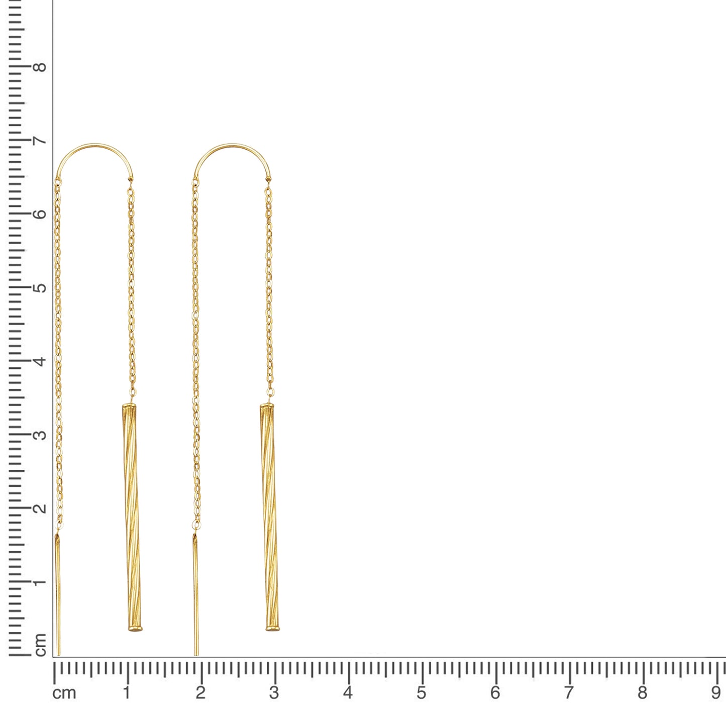 Ohrhänger 375/- Gold 7,0cm ohne