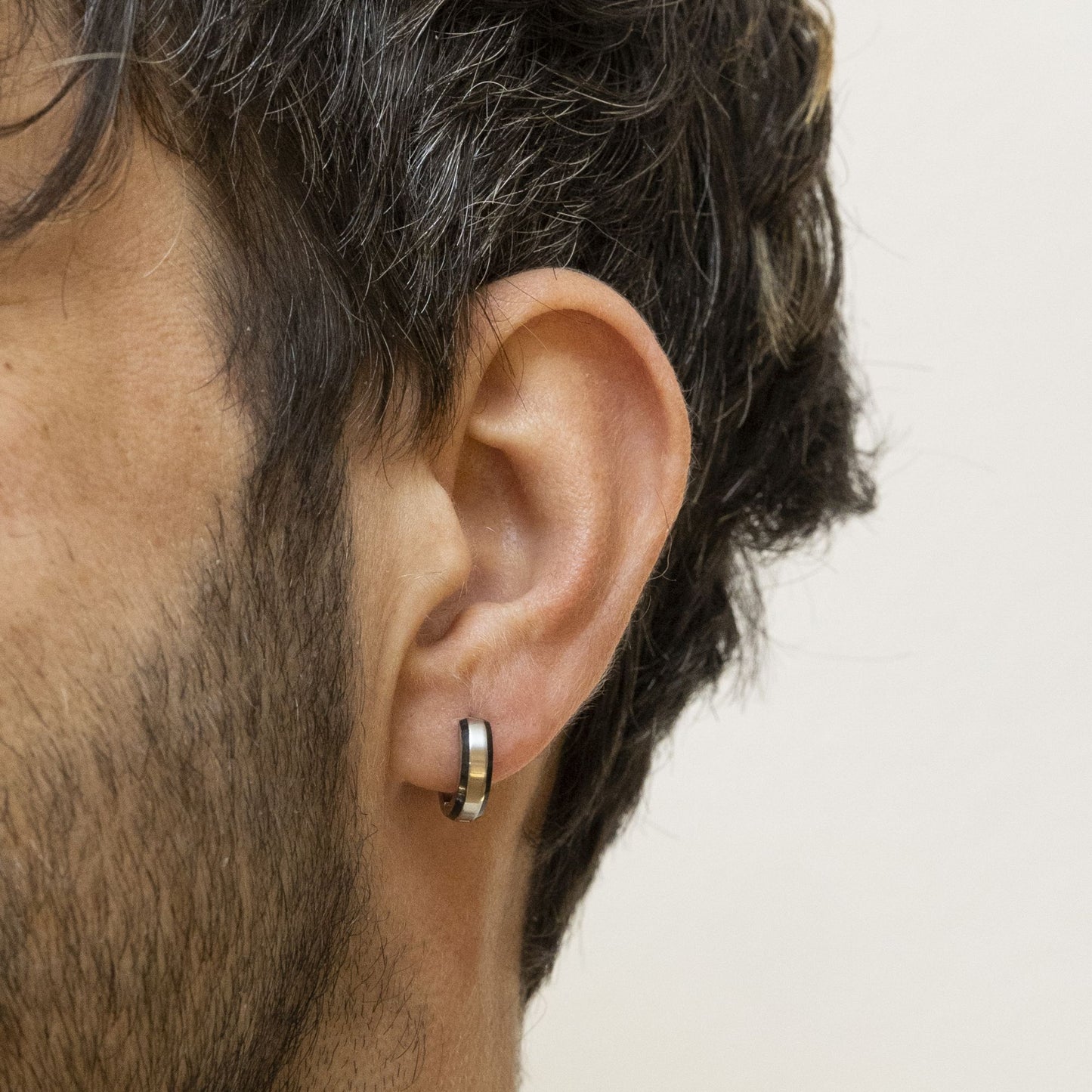 Klappcreolen Edelstahl beschichtet 1,3cm