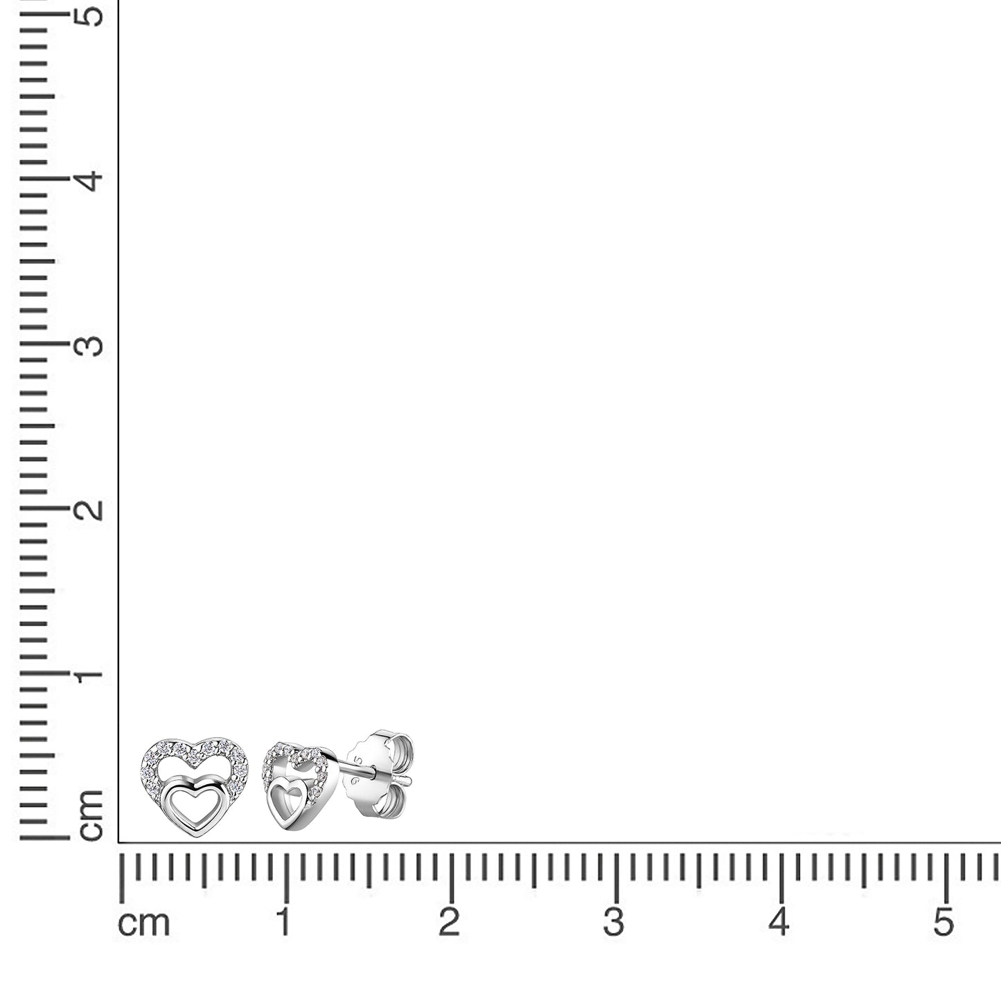 Ohrstecker 925/- Sterling Silber rhodiniert 0,7cm Zirkonia